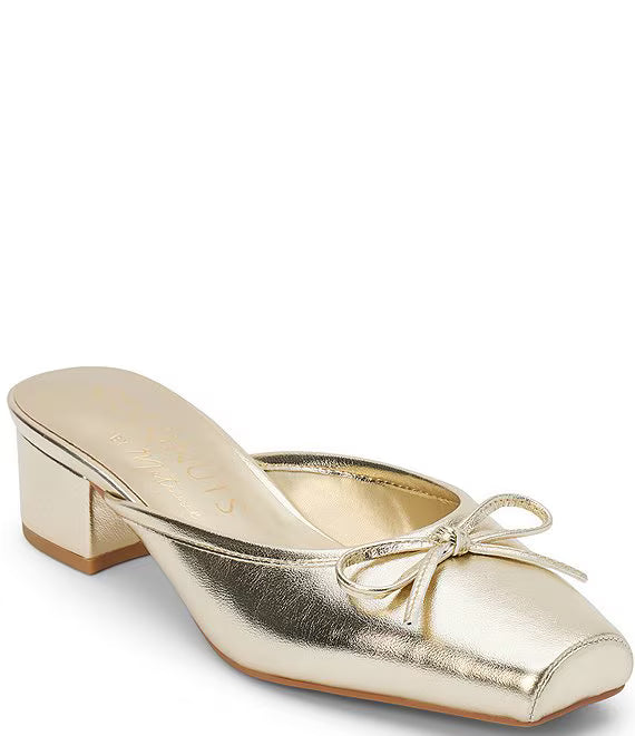 Matisse Geneva Metallic Bow Mules