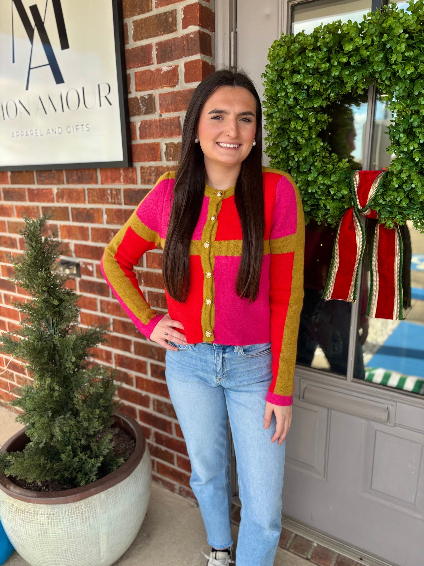 Colorblocked Cardigan