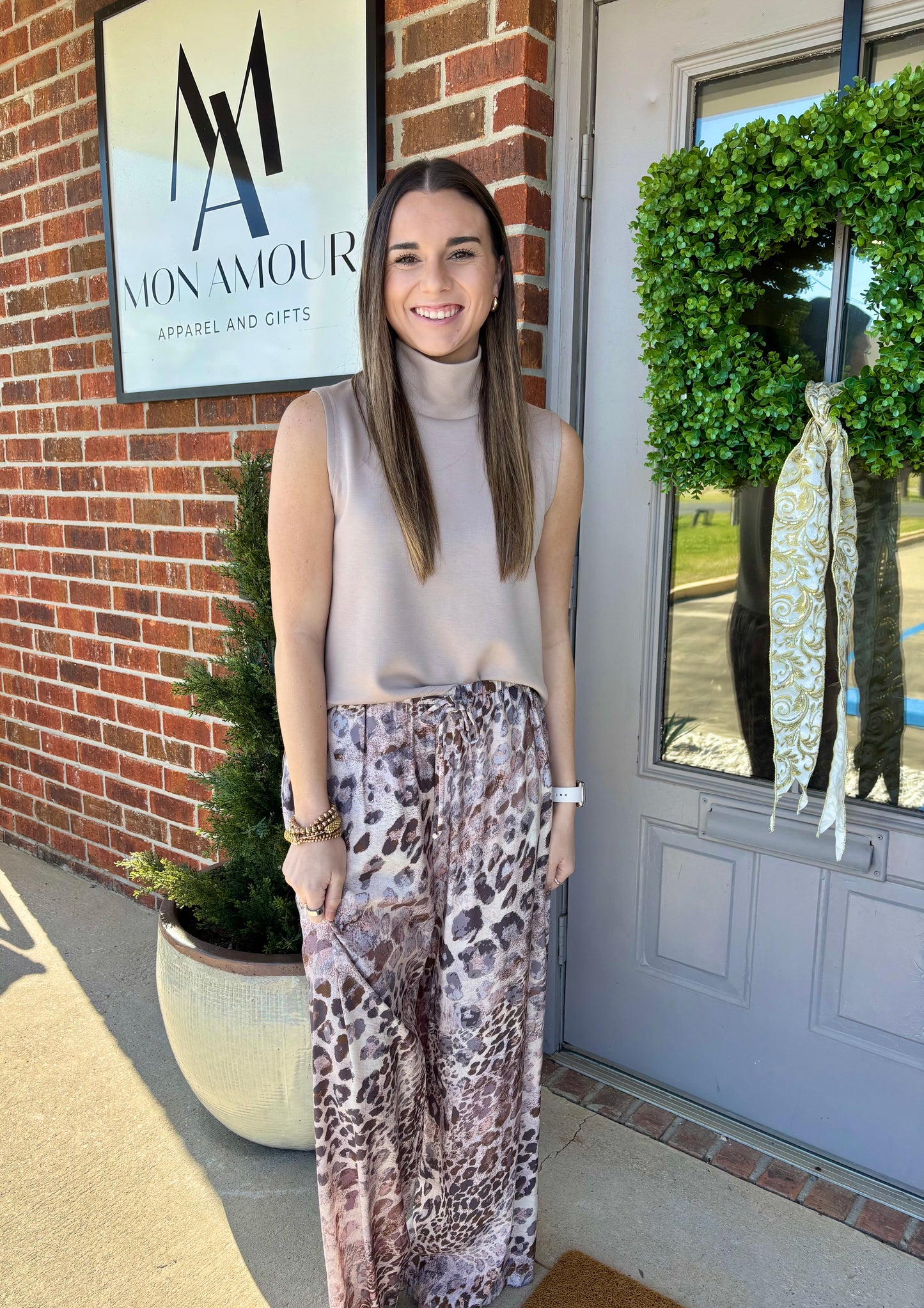 Bali Brown/Grey Contrast Pants