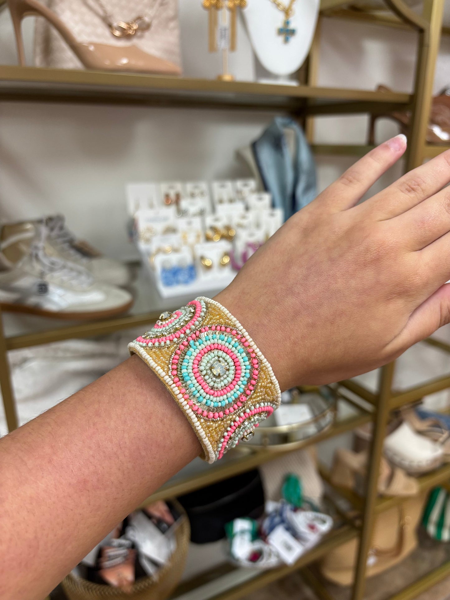 Bohemian Beaded Cuff