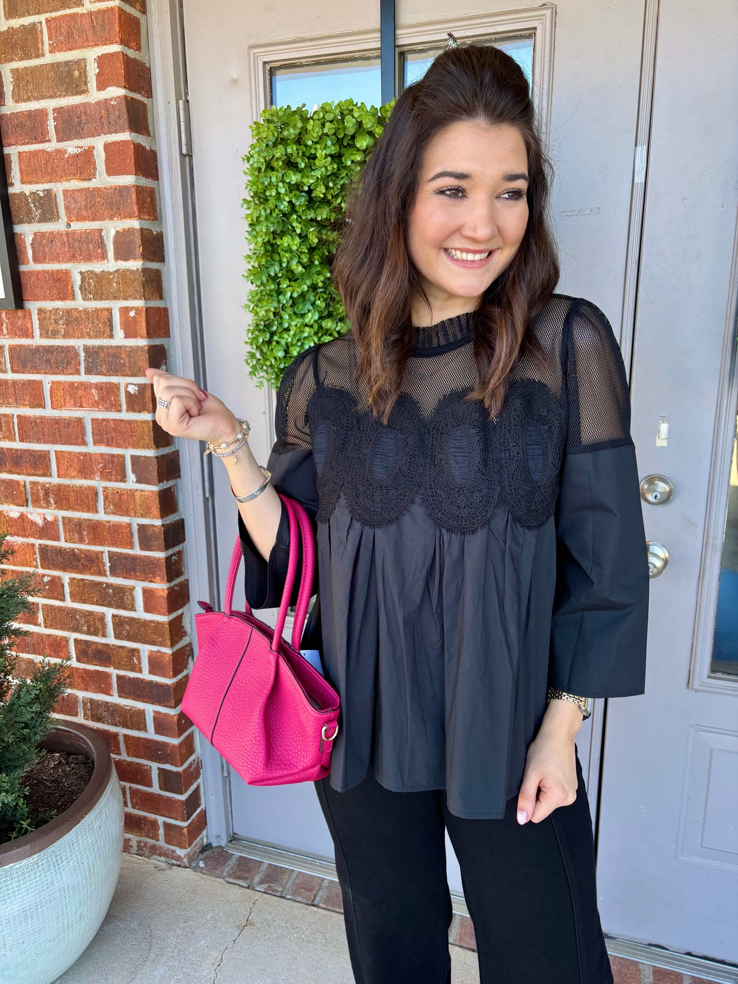 Lace Patch Work It Blouse