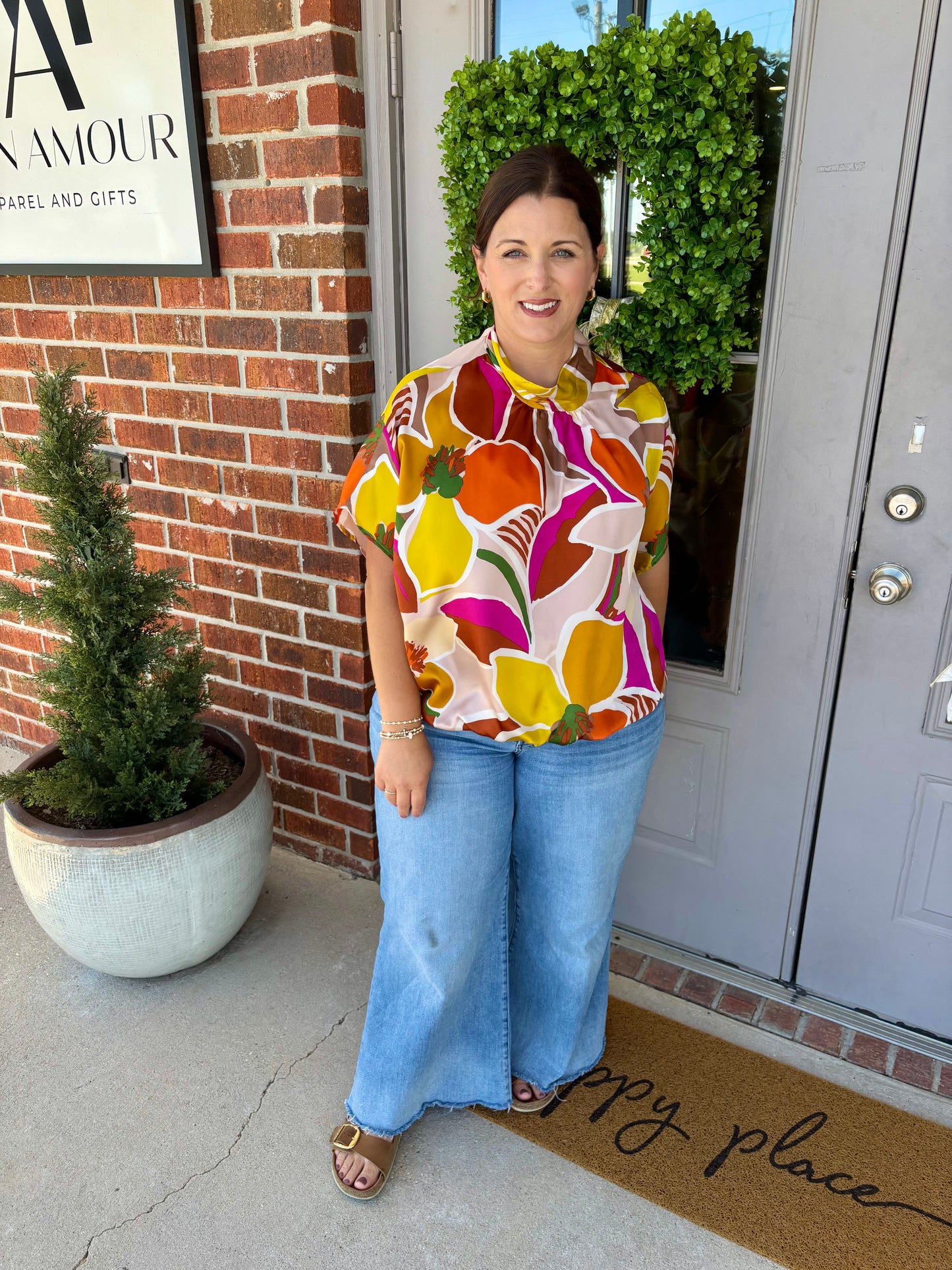 Fall Frenzy Tie-Back Top