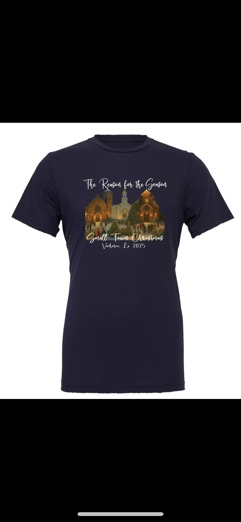 PREORDER: Small Town Christmas adult, unisex canvas T-shirt 100% Cotton