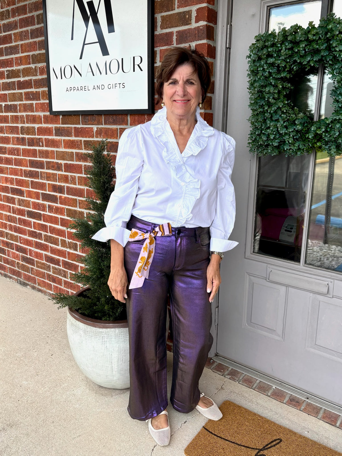 Charlotte High Rise Wide Leg, Electric Violet