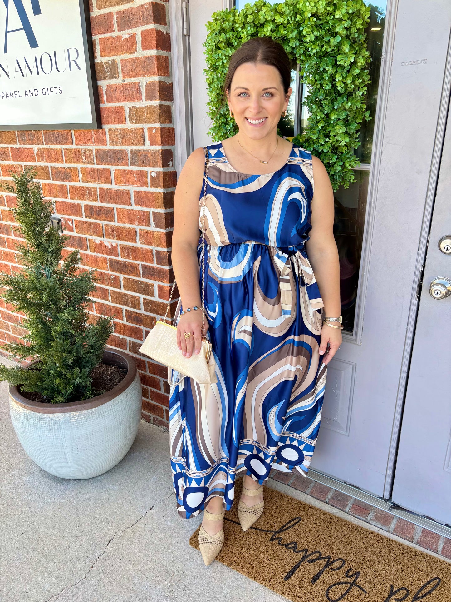Midnight Mirage Midi Dress