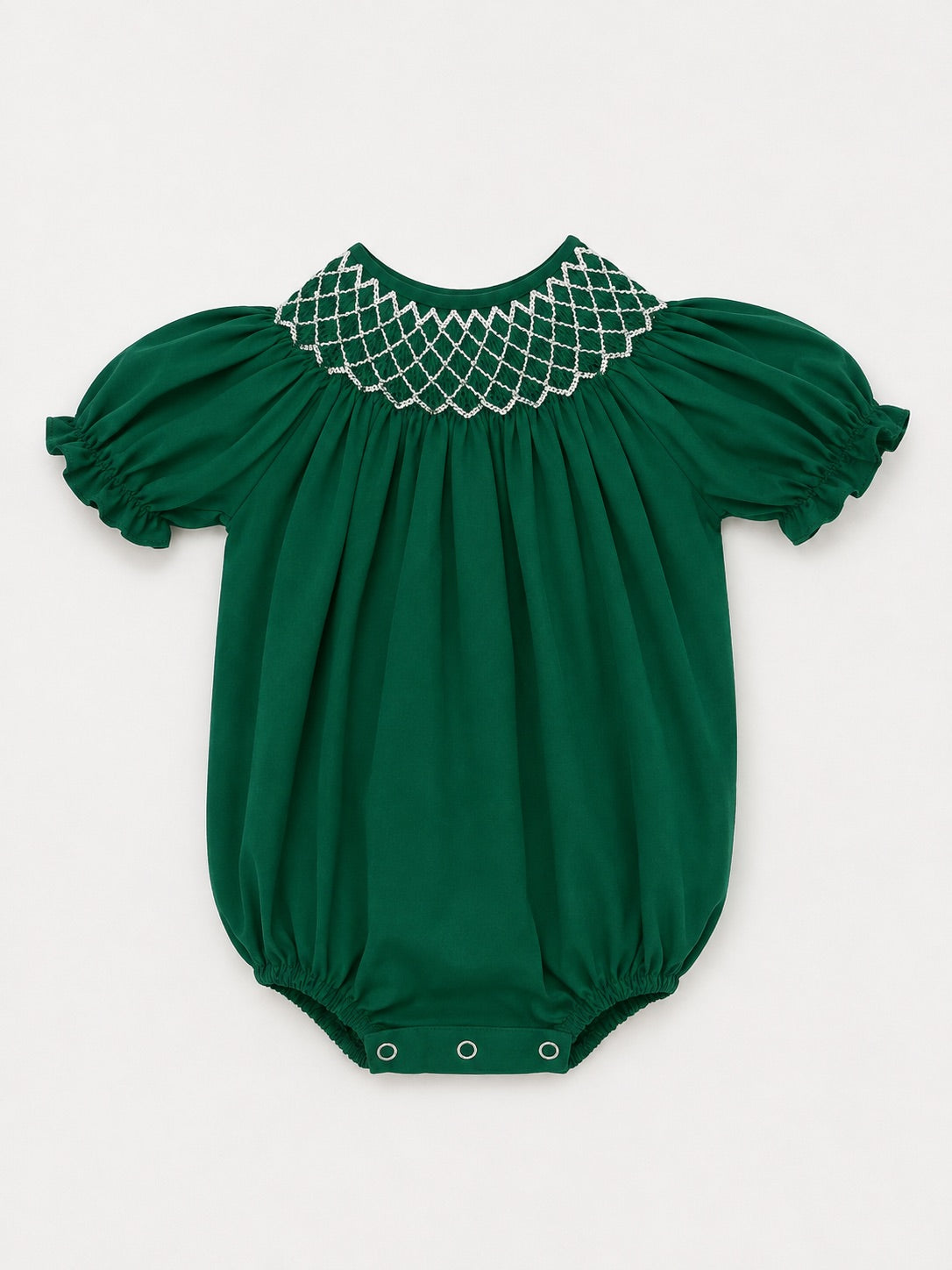 Catherine Smocked Bubble with Pearls