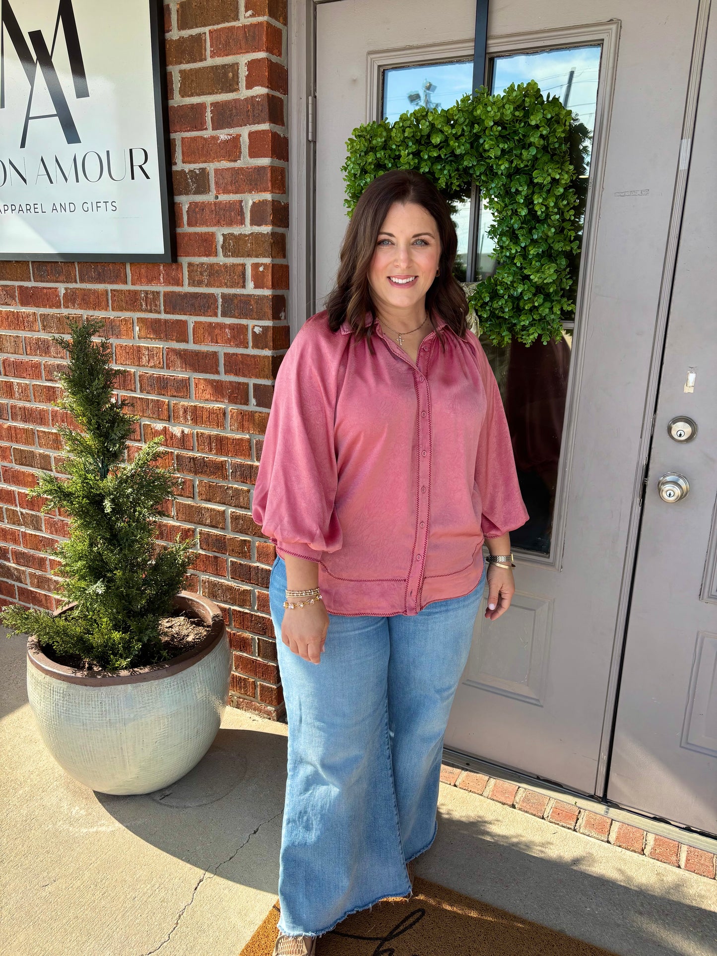 Rosie Crepe Satin Blouse