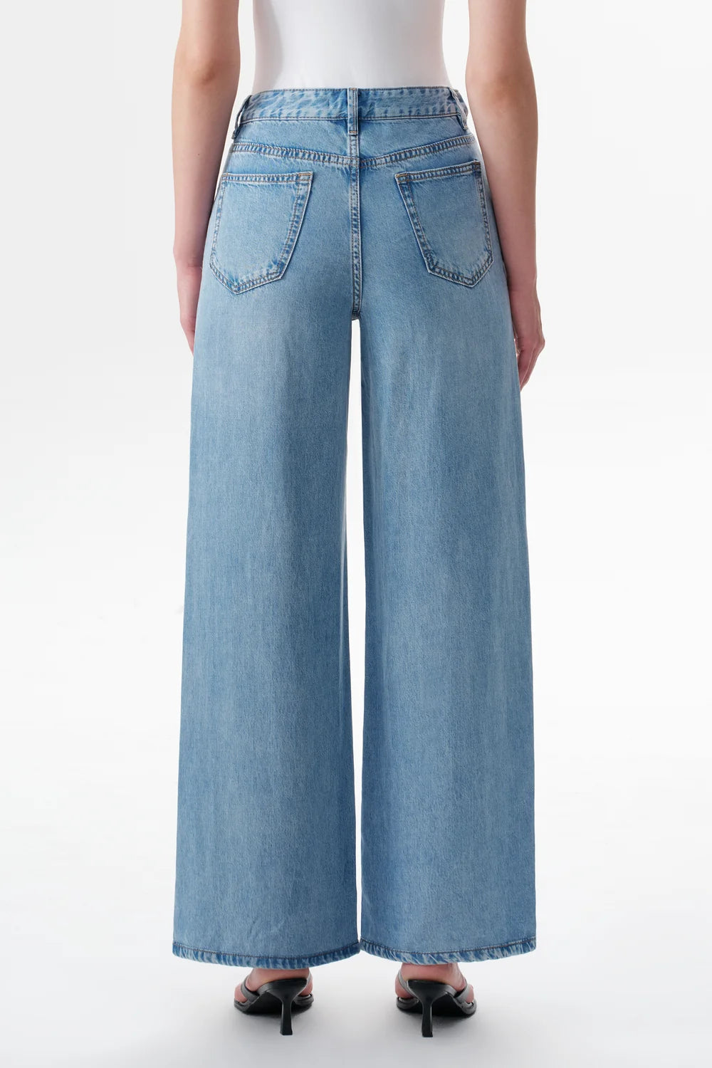 High Rise Wide Leg Jeans, Mistral