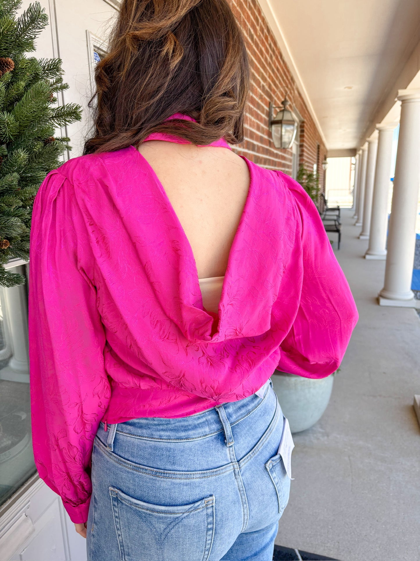 Jacqueline Jacquard High Neck Top