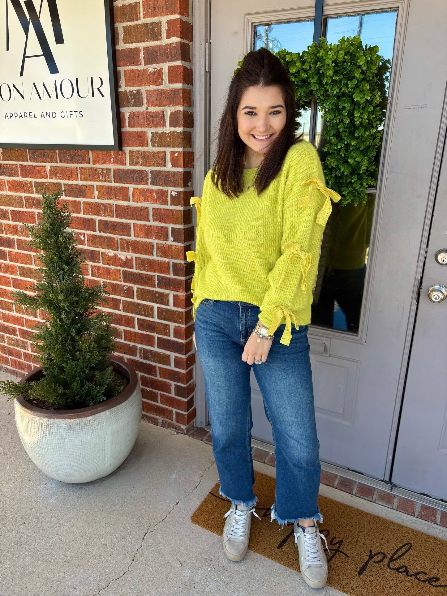 Lillie Lime Sweater
