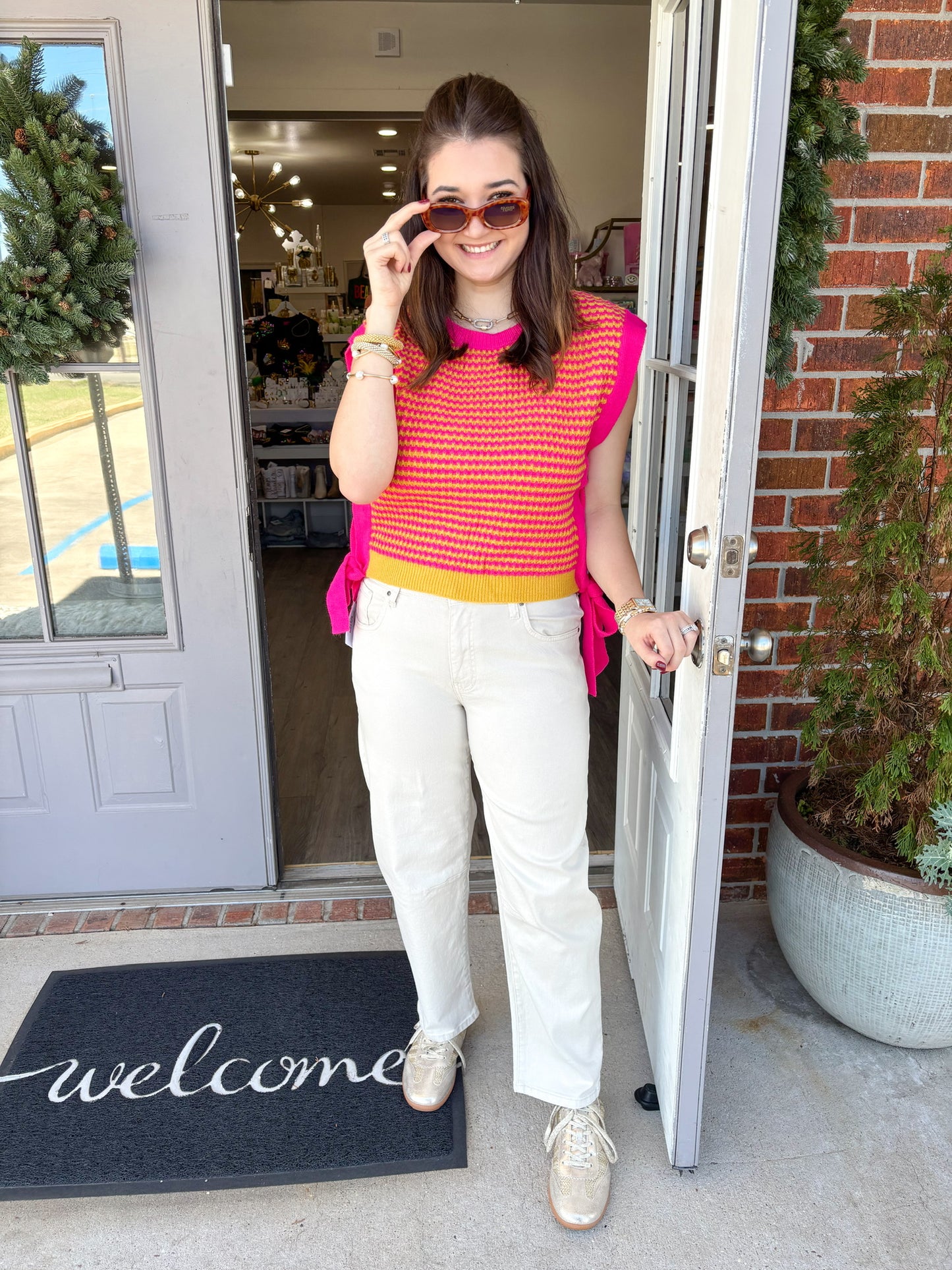 Ashley High Rise Slouchy Barre Jean- Candlelight