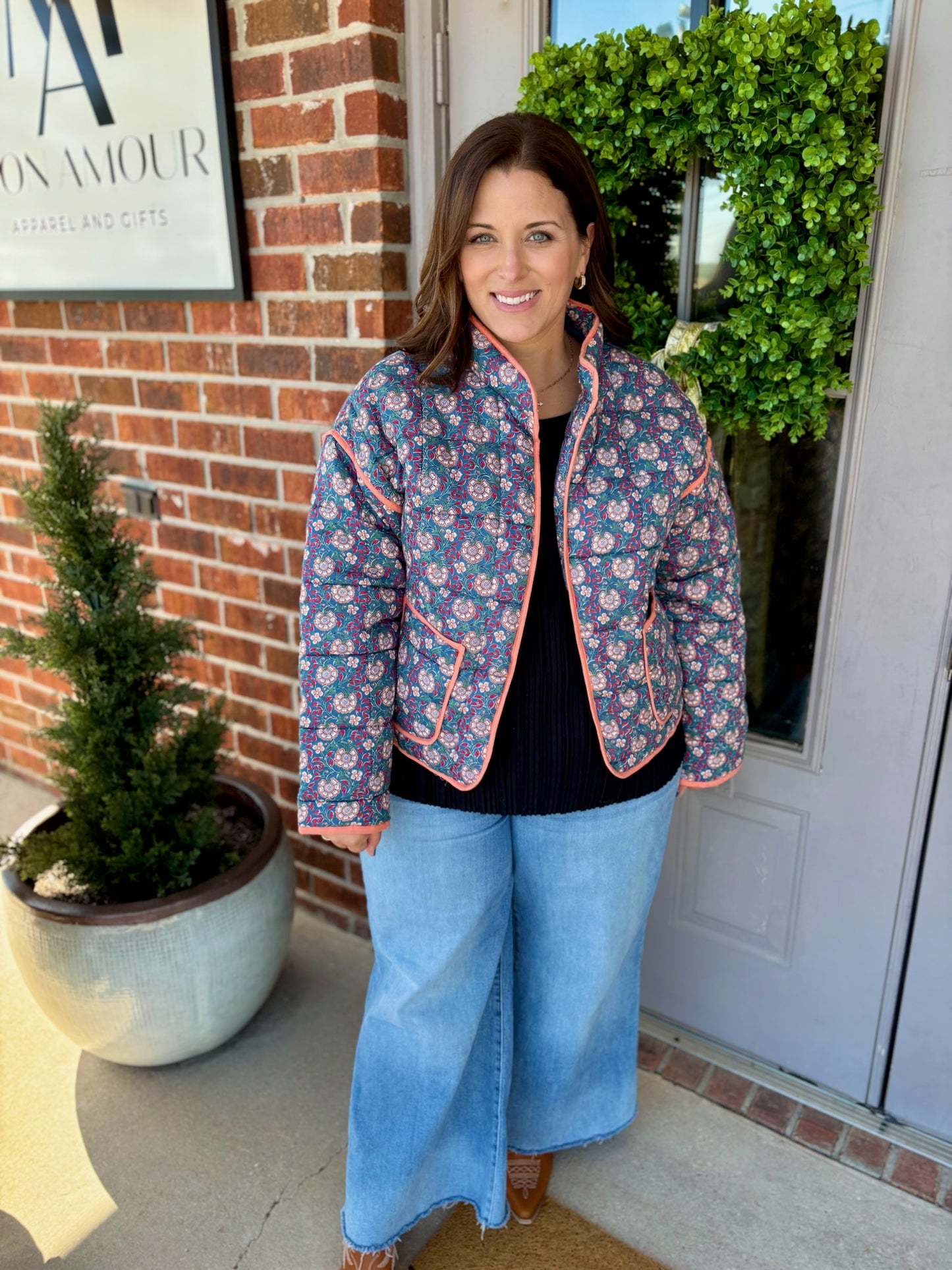 Quilted Block Jacket