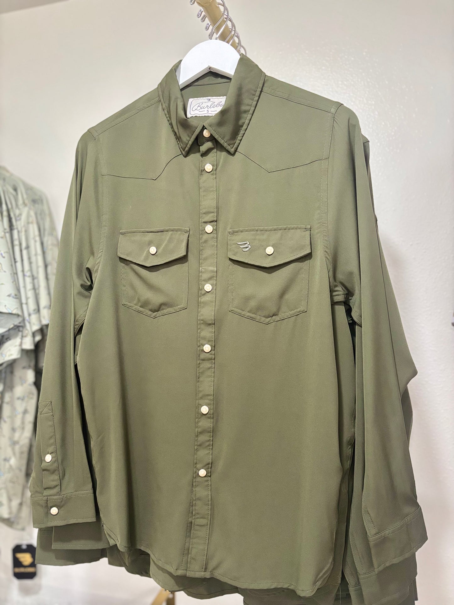 Performance Long Sleeve Western Shirt Mallard Green