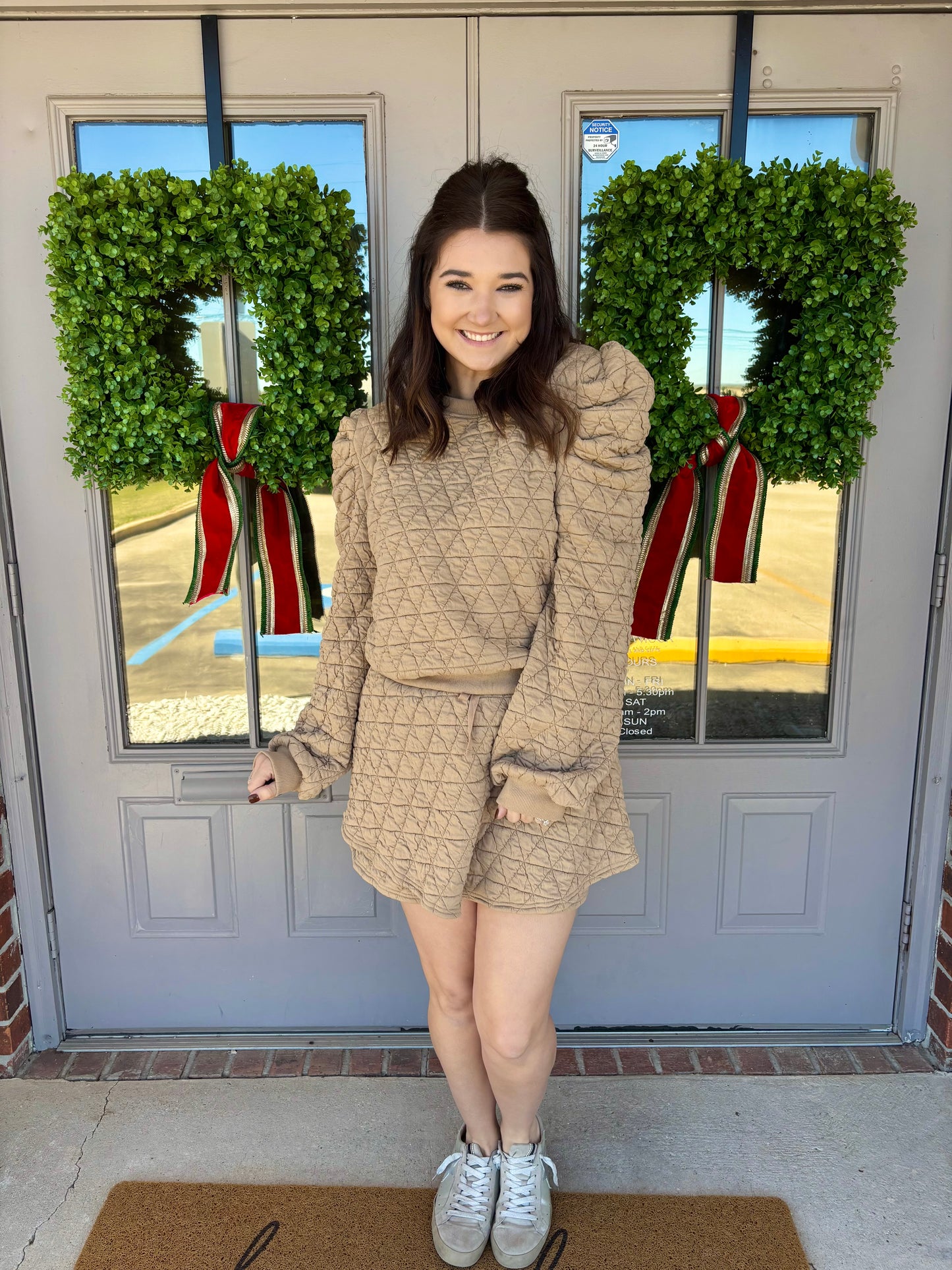 Khloe Quilted Puff Sleeve Set