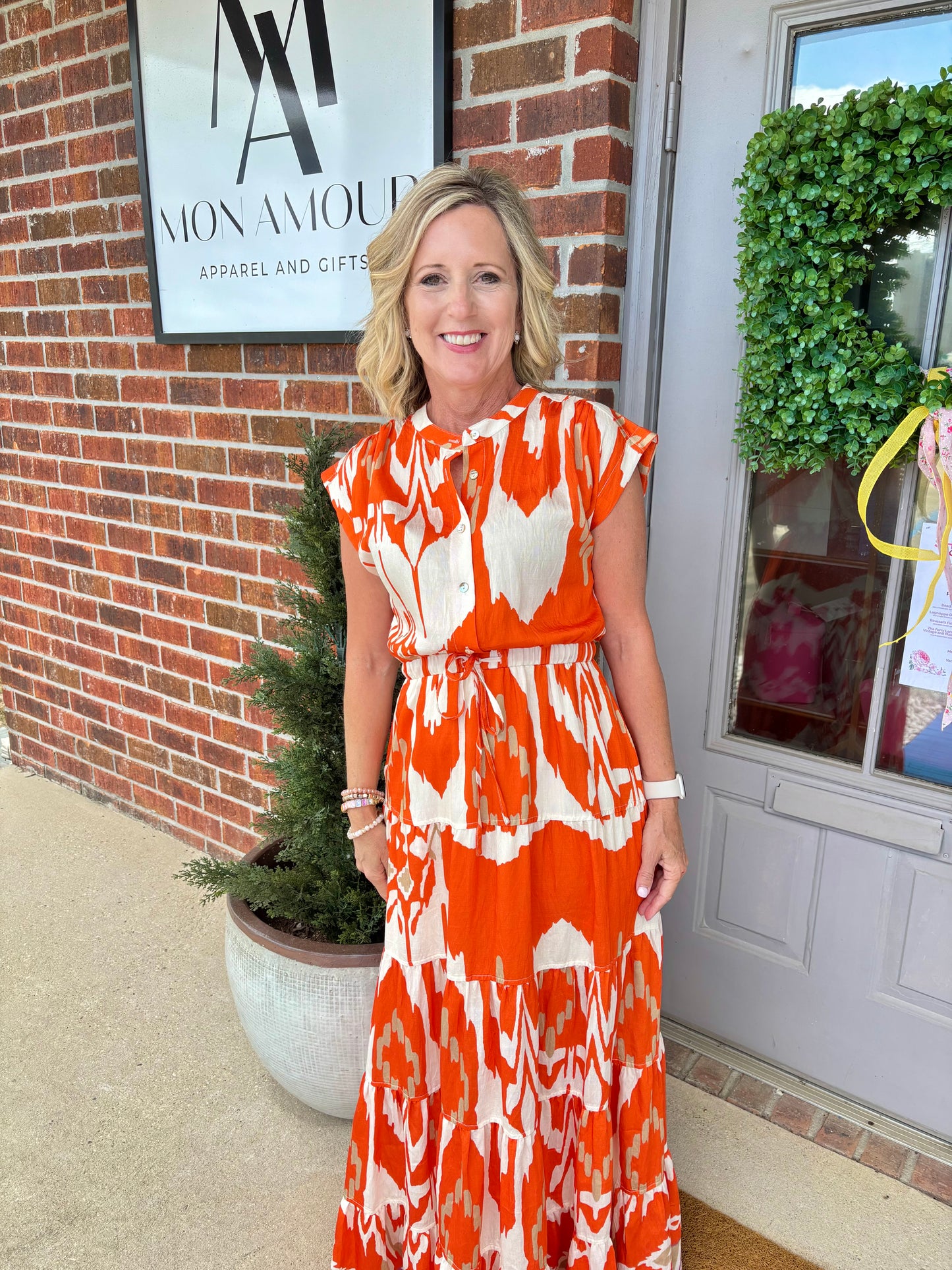 Santorini Sunset Maxi Dress