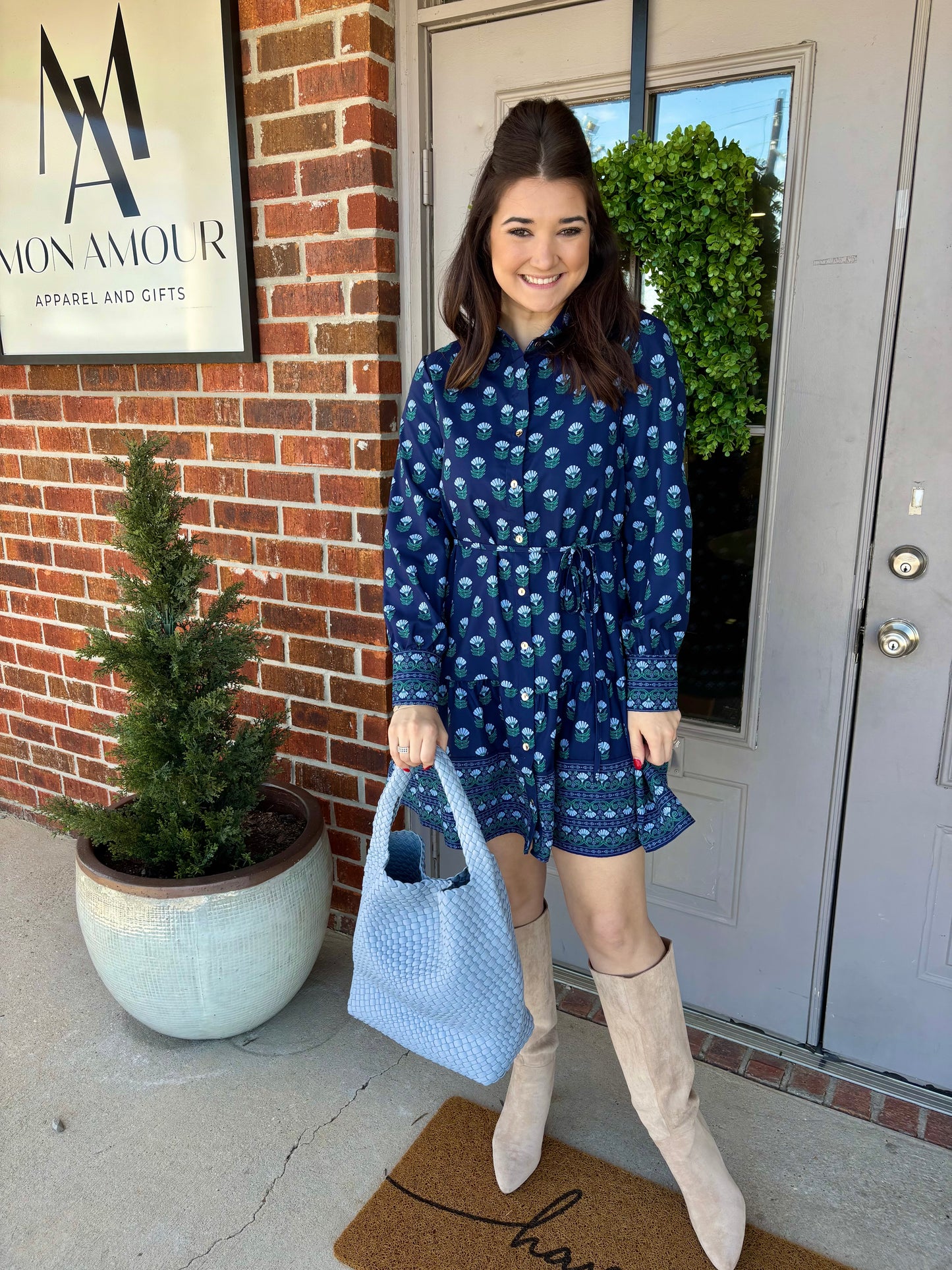 Maya Floral Foulard Dress