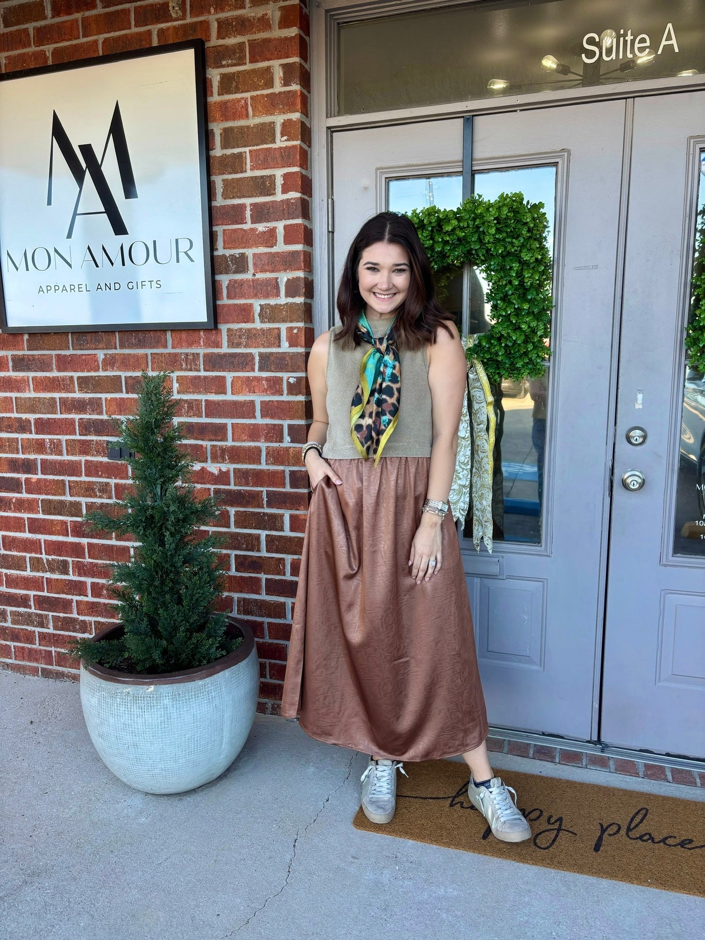 Mixed Media Maxi Dress