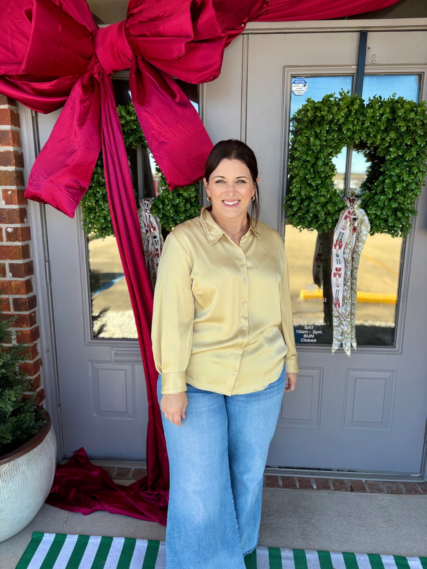 The Lola Button Front Woven Shirt