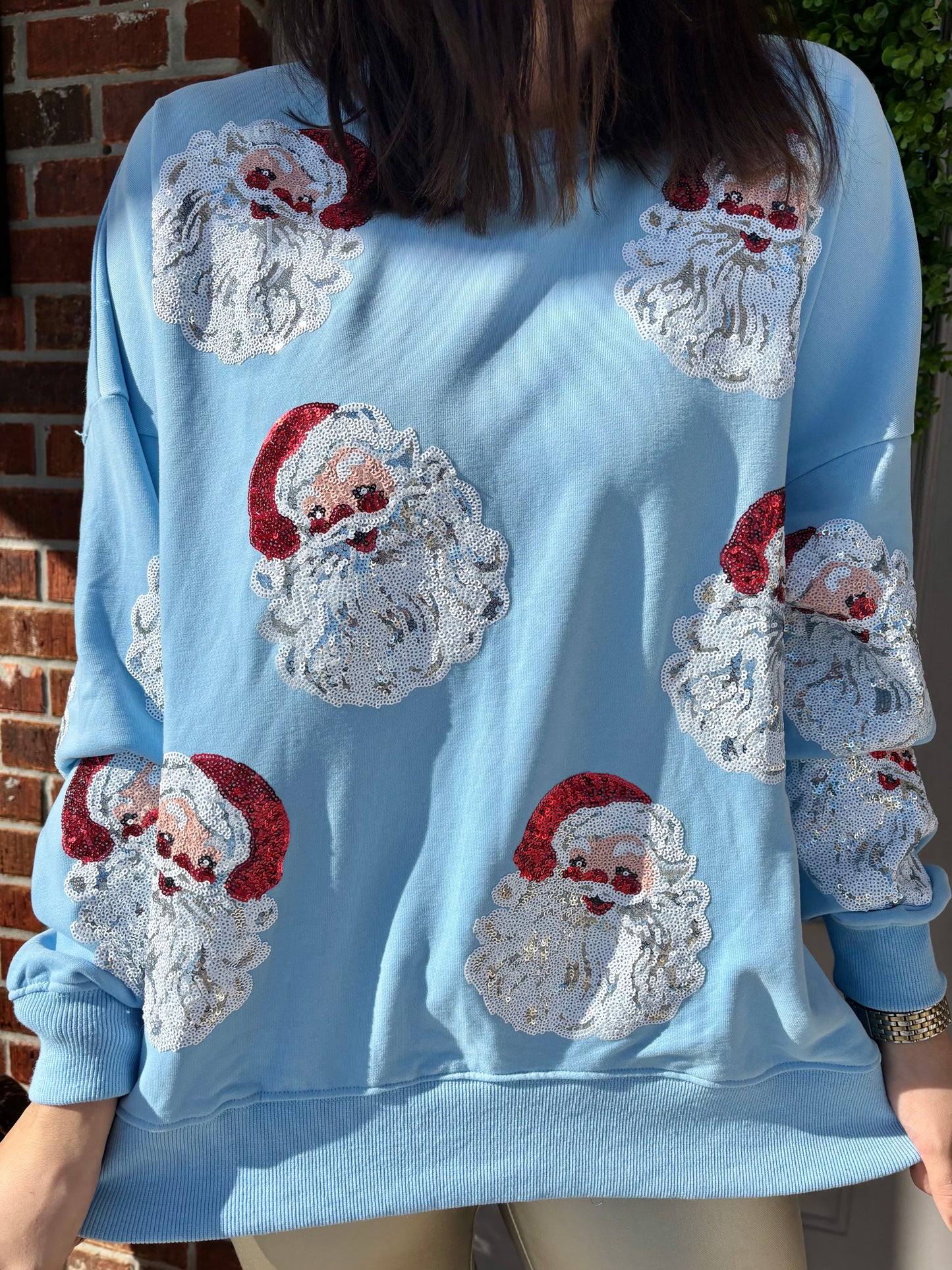 Sequins Santa Oversize Sweatshirt