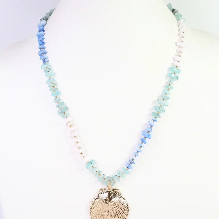 Ash Shell Beaded Necklace