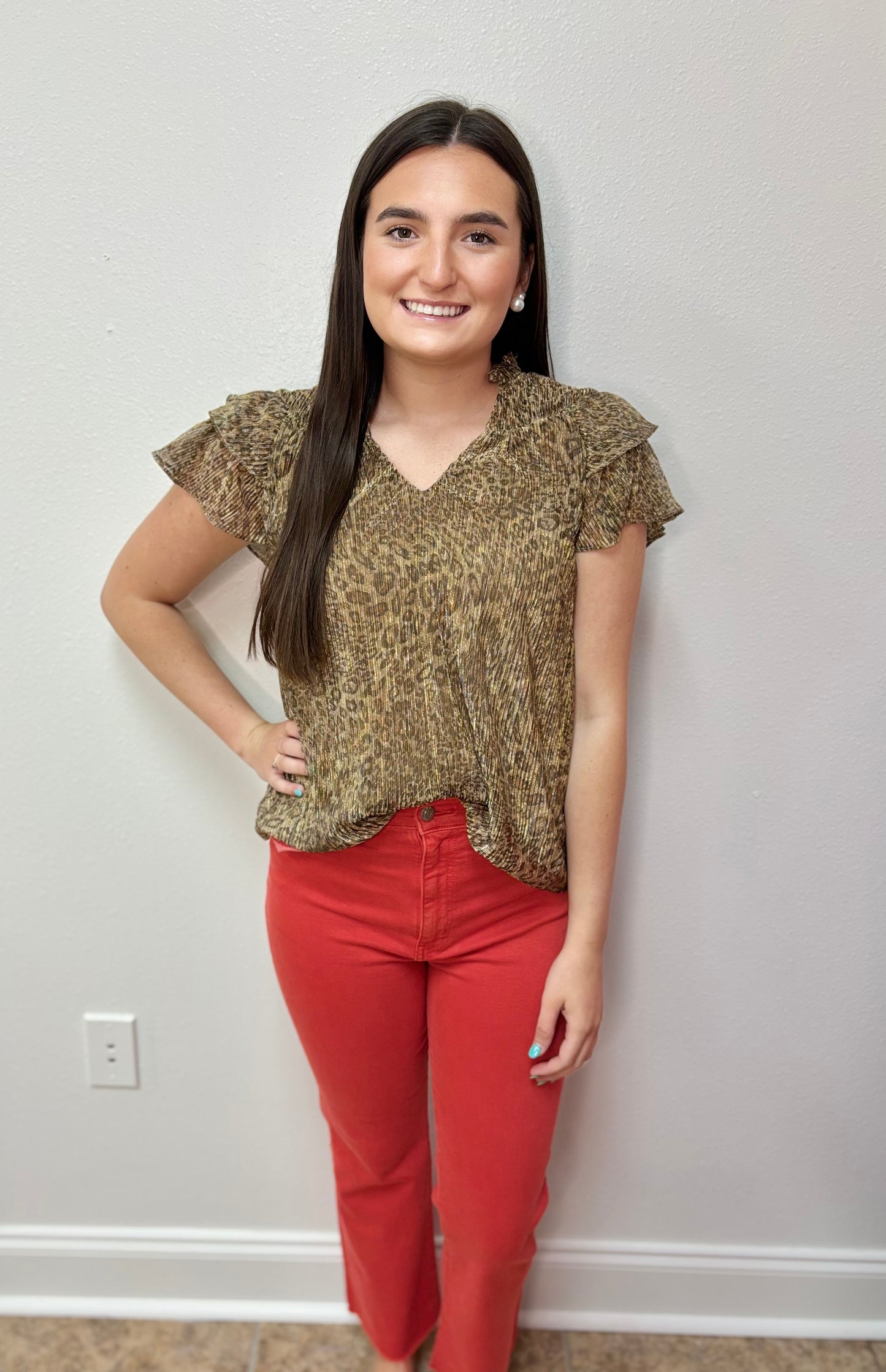 Brooklyn Beige Print Top