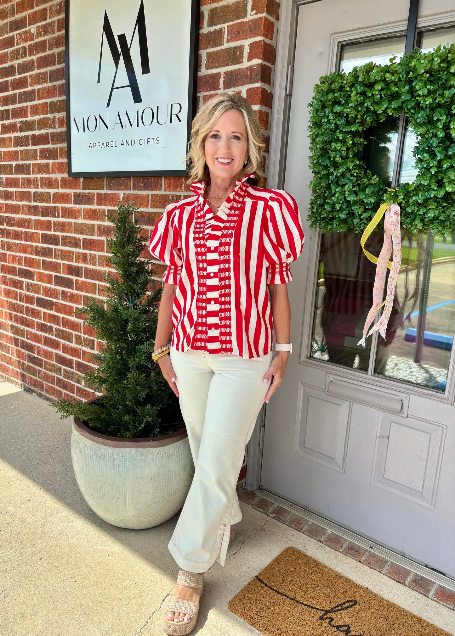 The Boardwalk Stripe Blouse