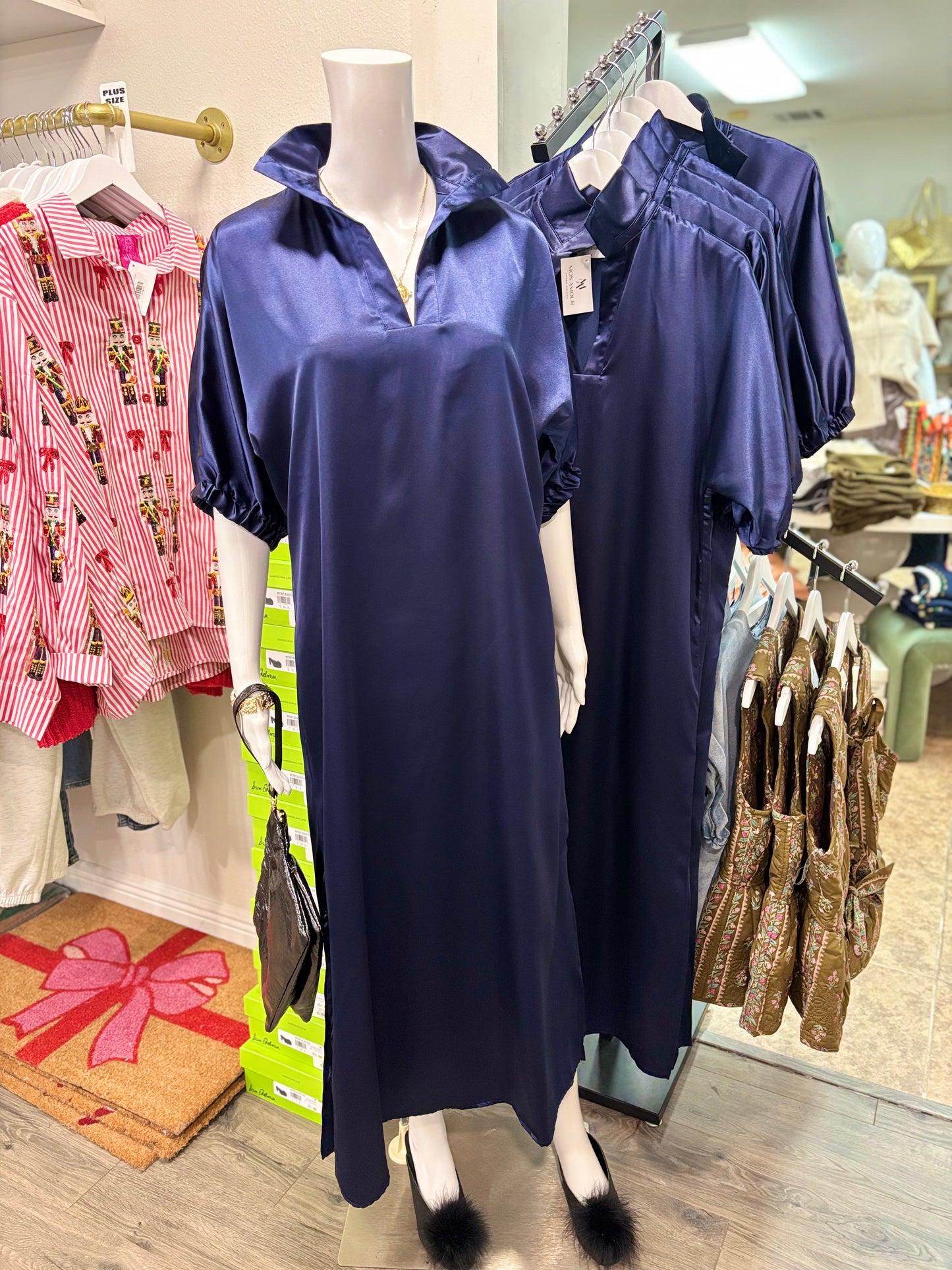 Blakely Stand Up Collar Midi Dress