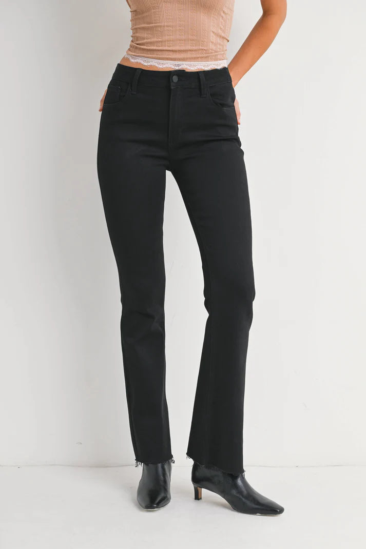 Bobbie BLK - Flare with Hem Detail