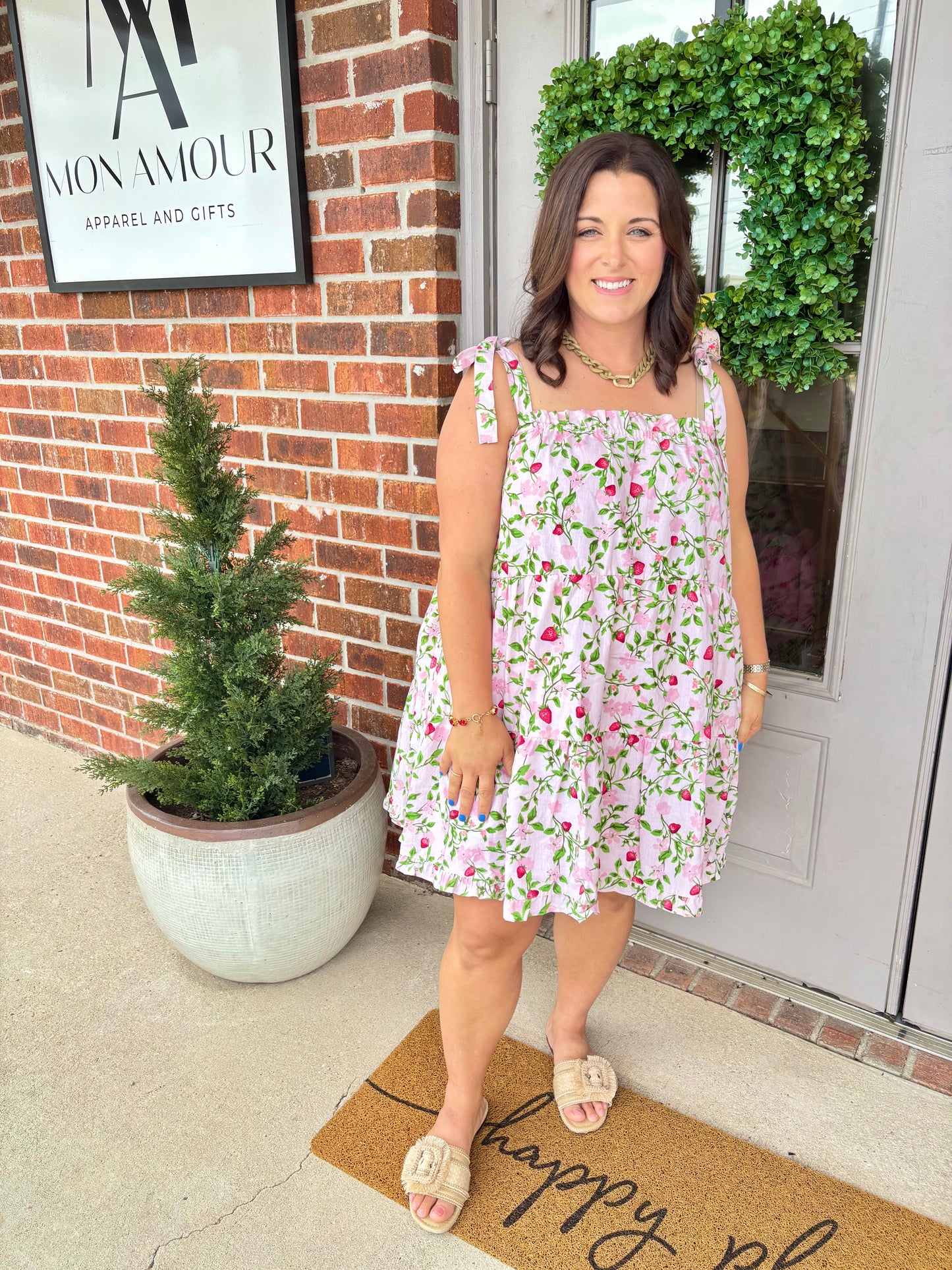 Botanical Berry Day Dress
