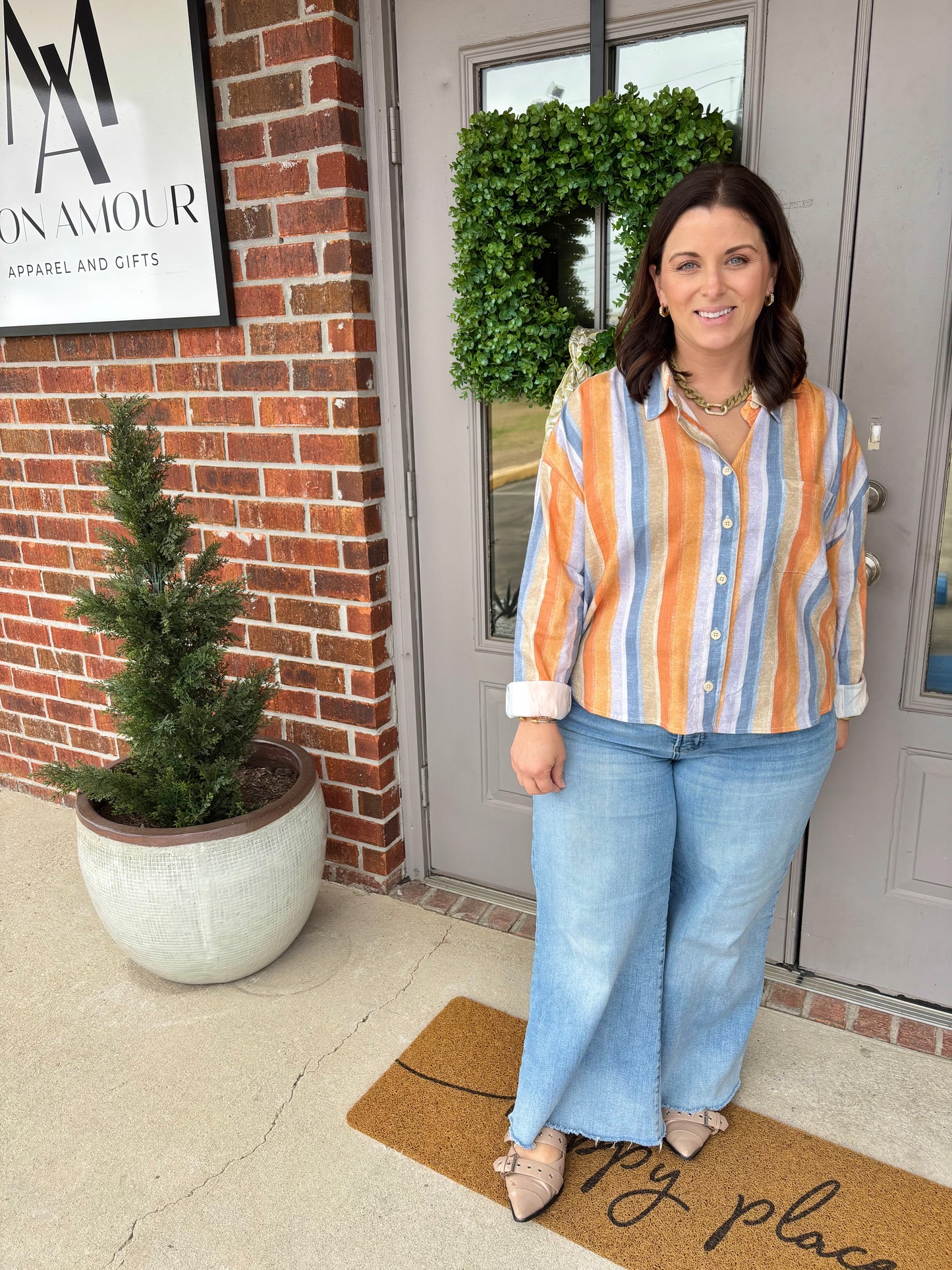 Long Sleeve Relaxed Button Down