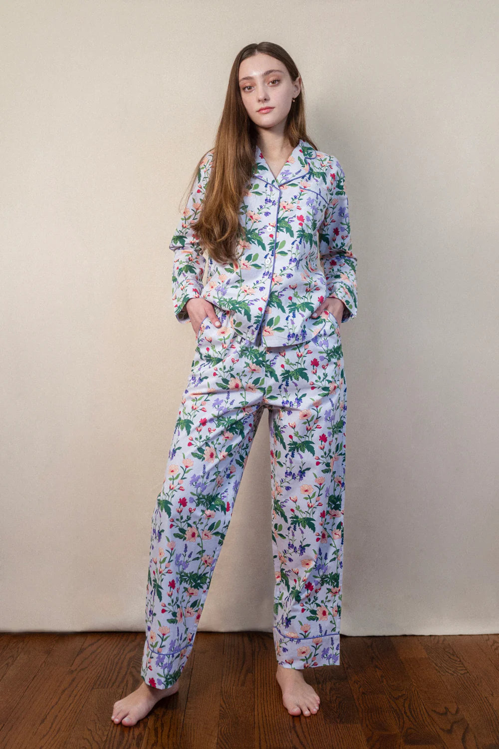 Denise Rae Garden Groove Lavender | Long Sleeve Pajama set