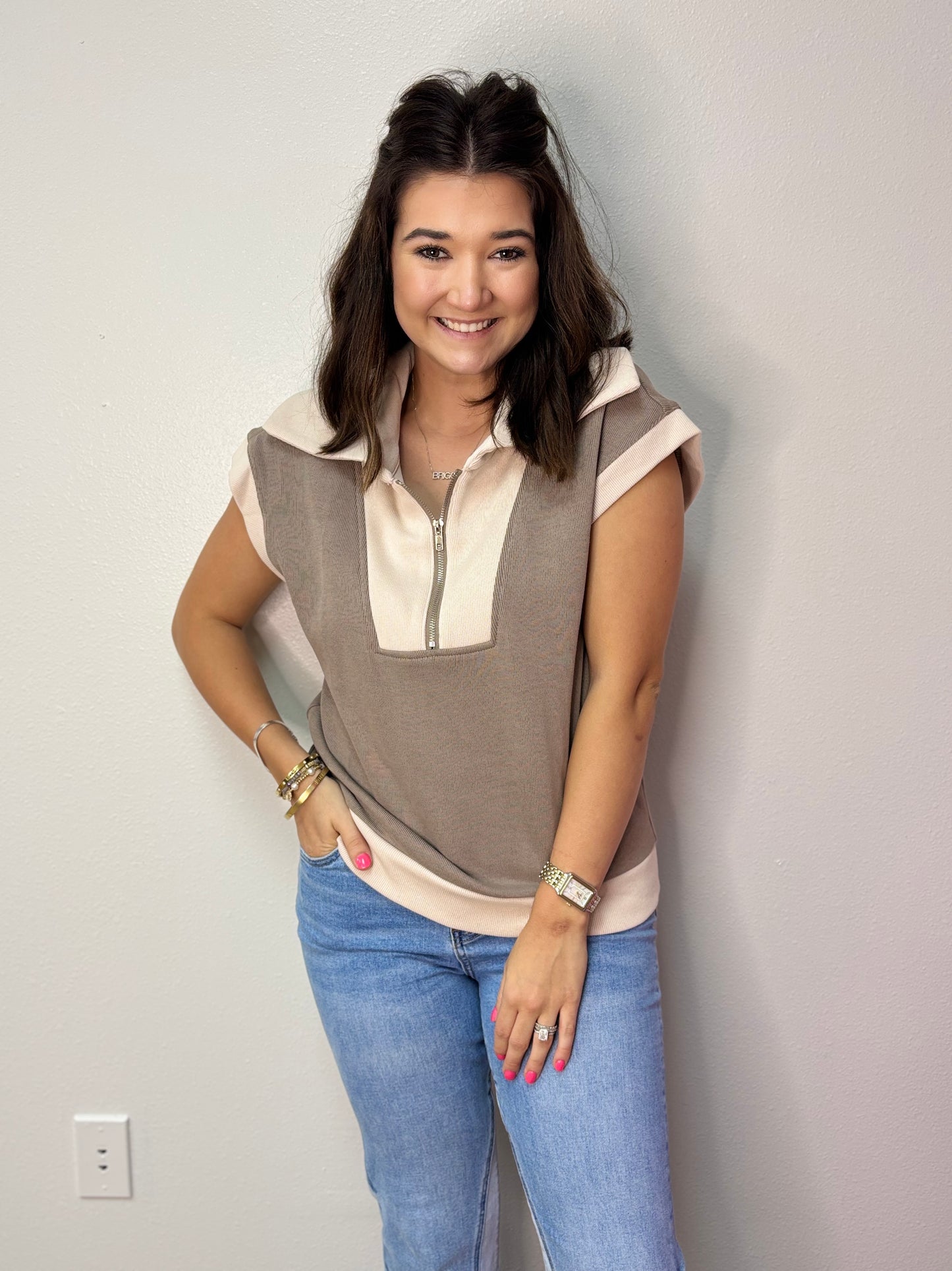 Drew Drop Half Zip Top