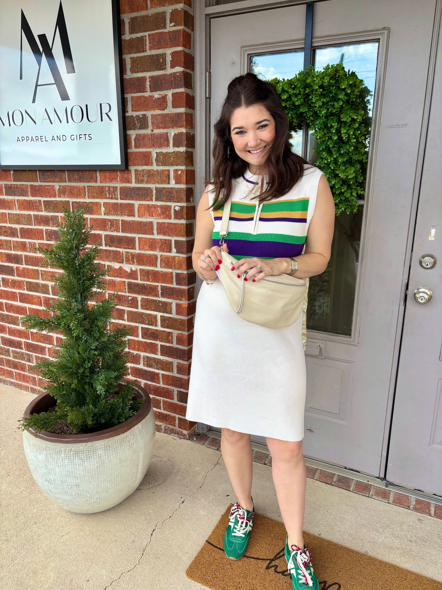 Mardi Gras Sweater Dress