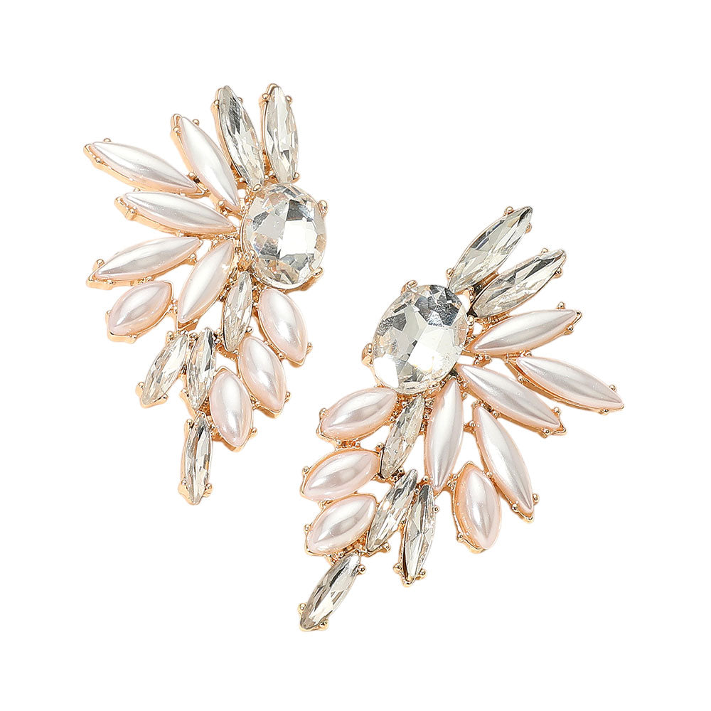 Embellished Wing Fan Earrings