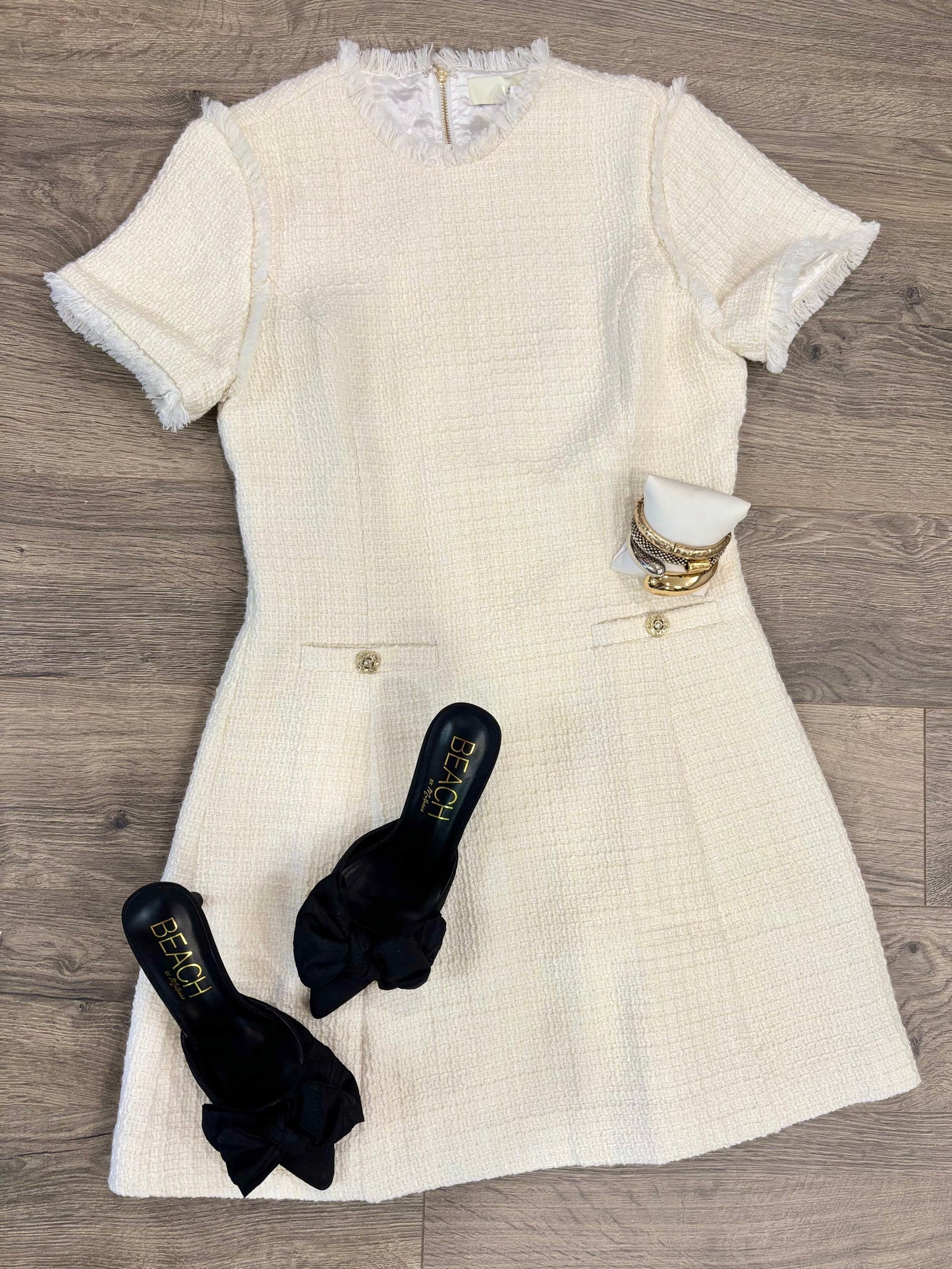 Elle Elegant Tweed Dress