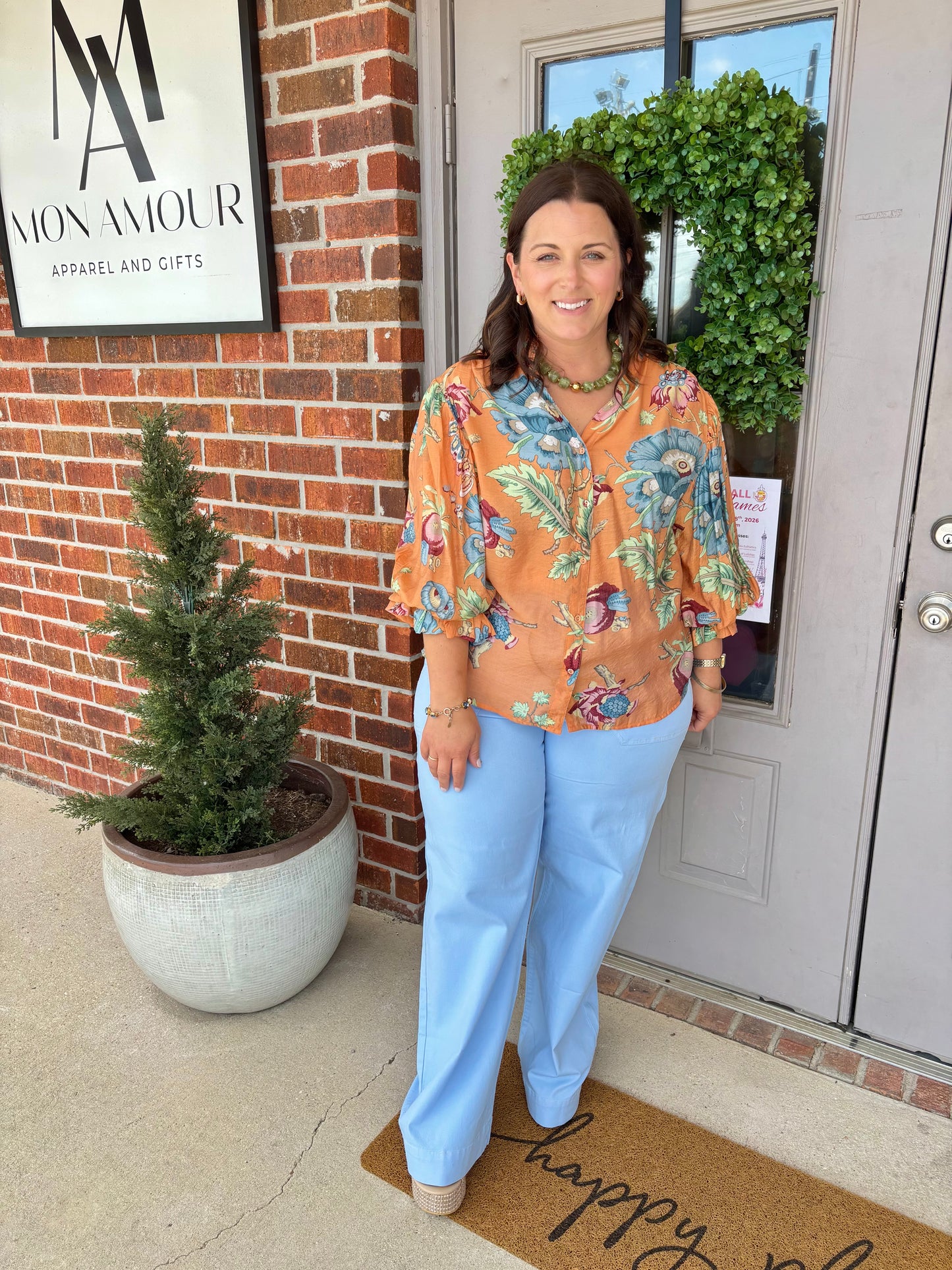 Terracotta Plus Size Top