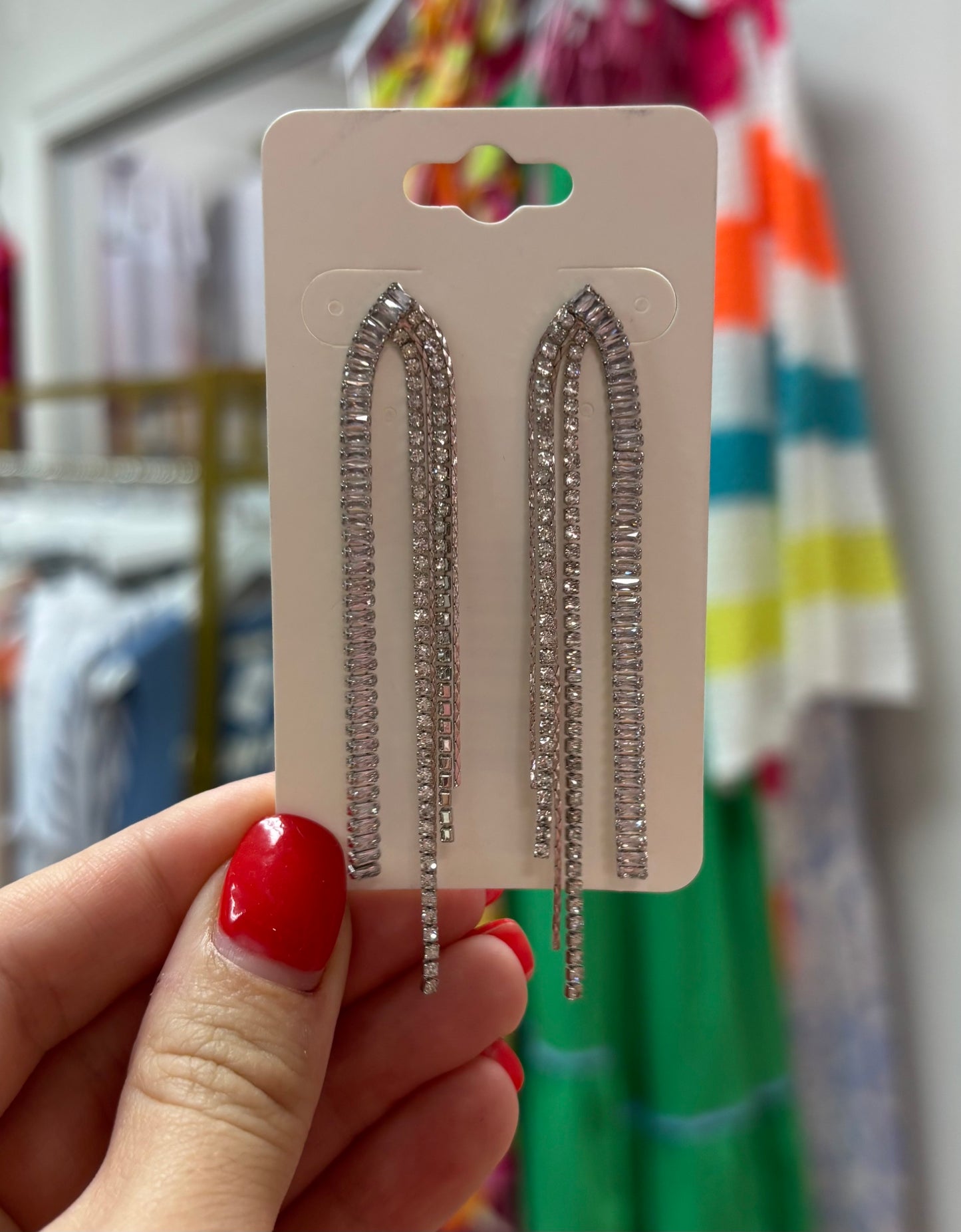 Darla Drop Stone Earring