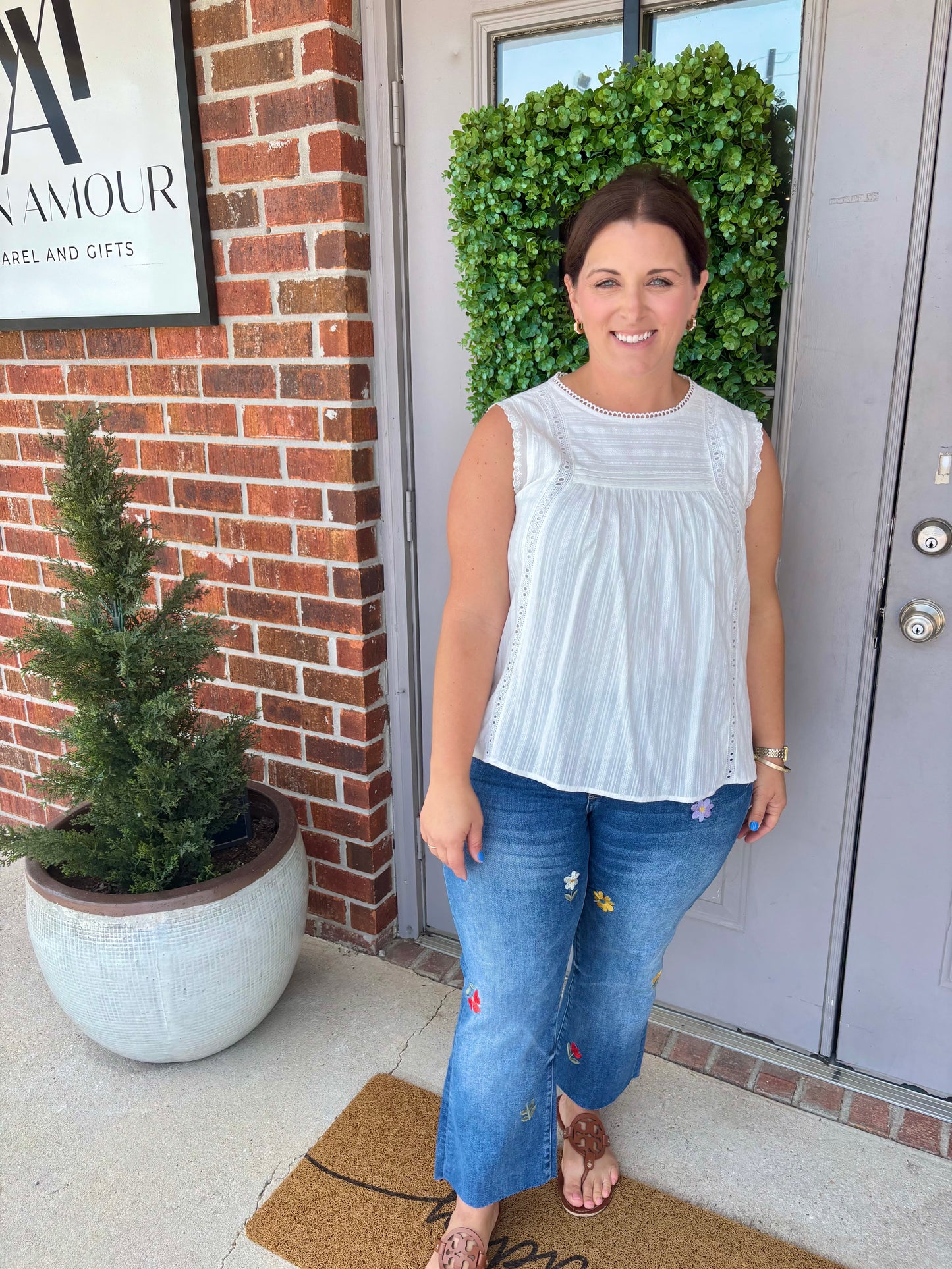 Eleonore Eyelet Top