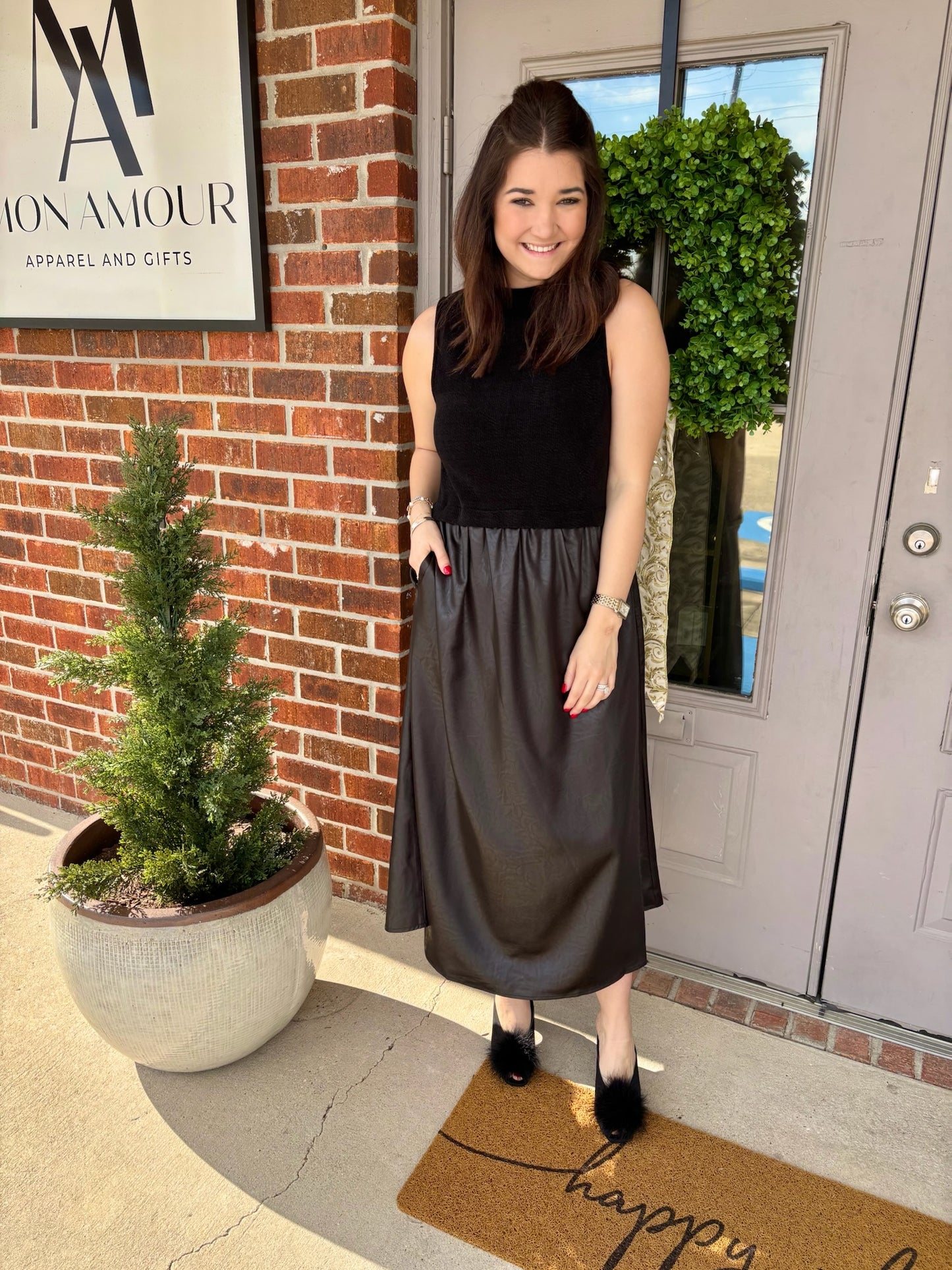 Mixed Media Maxi Dress