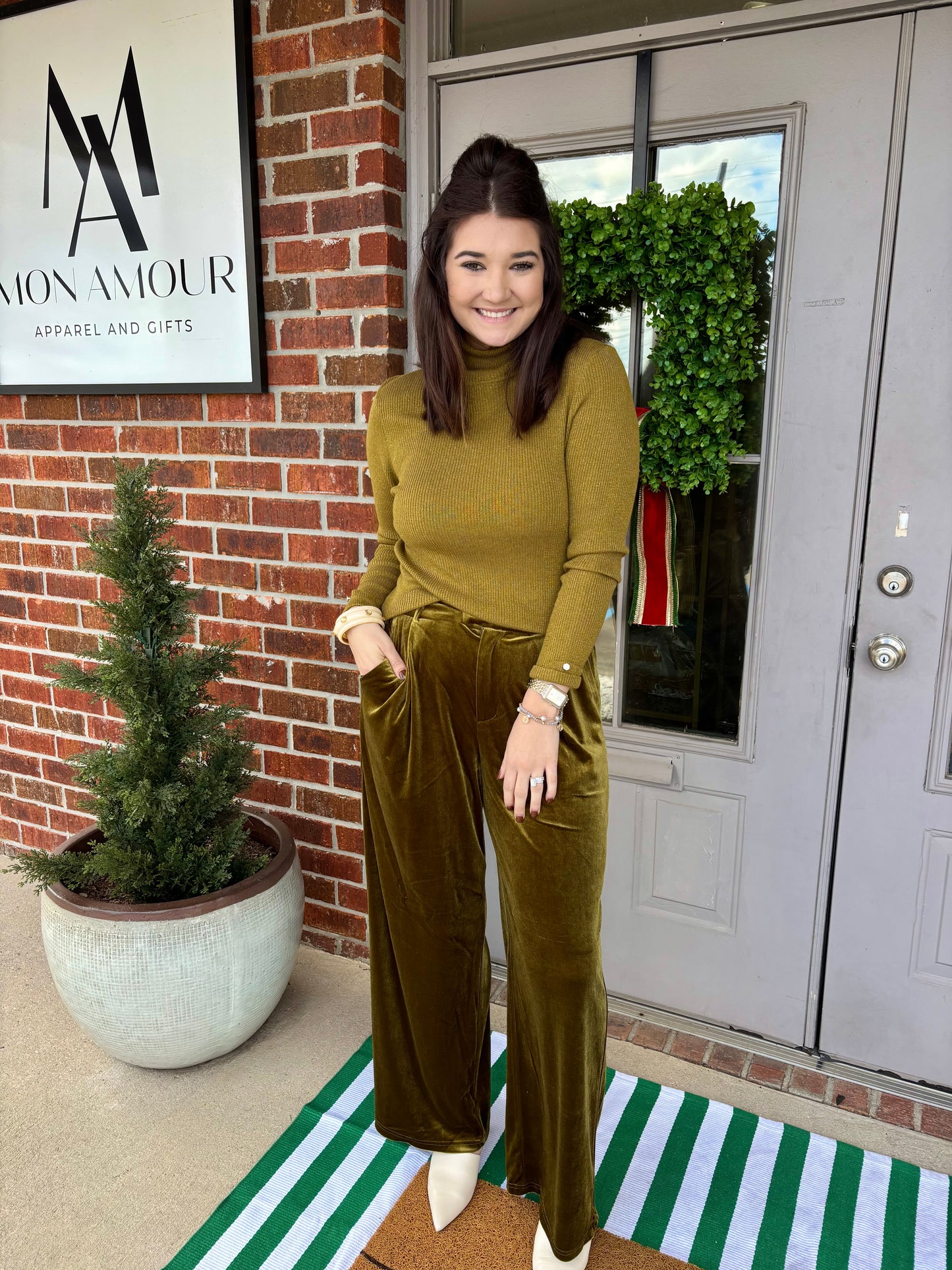 Old Yellow Olive Pant