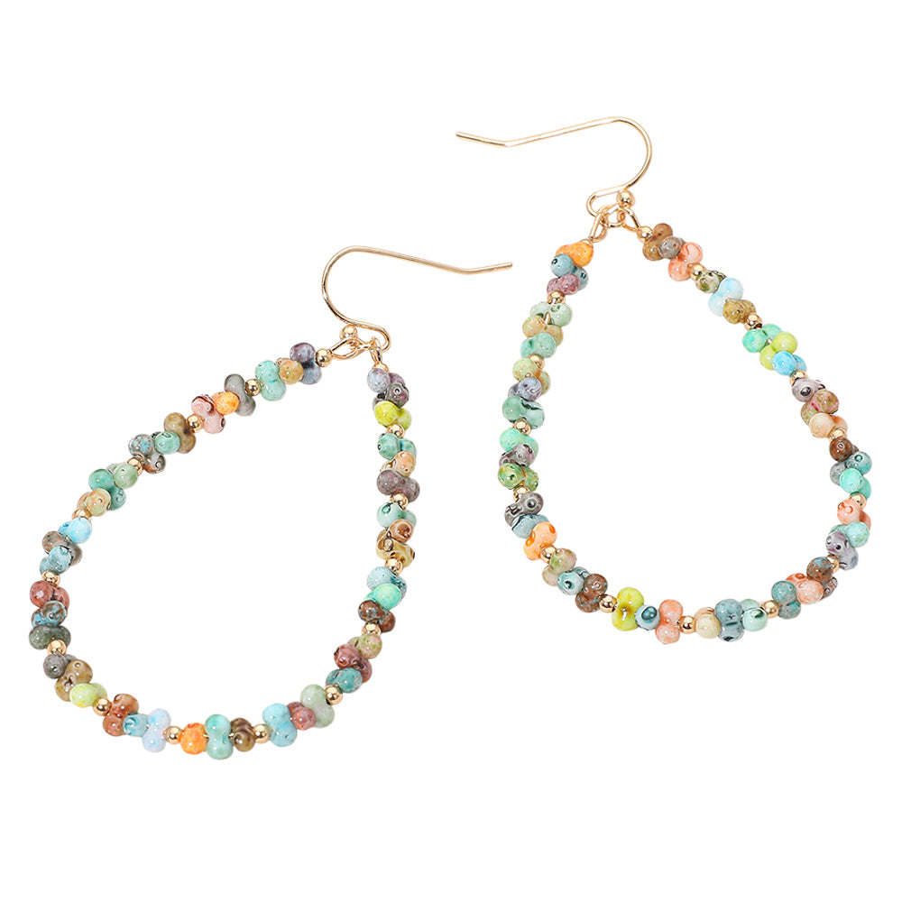Beaded Teardrop Earrings