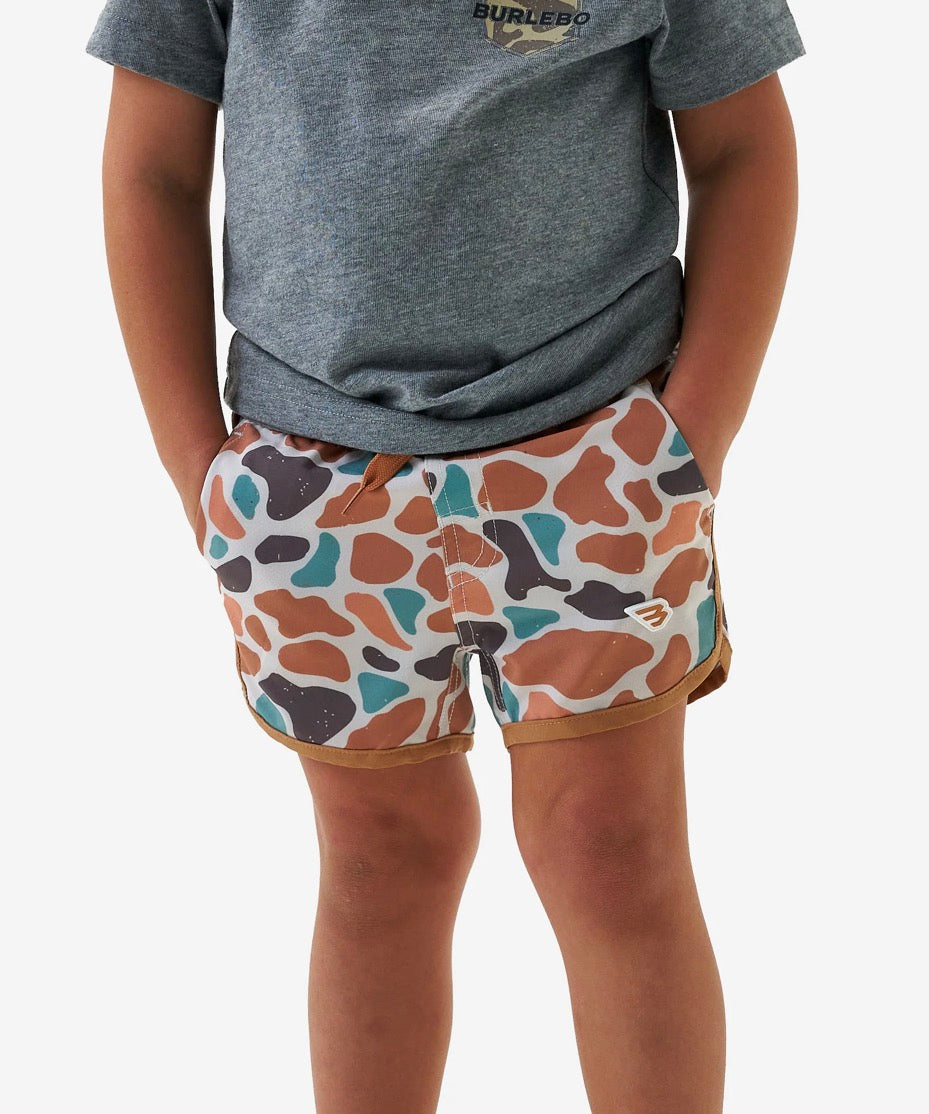Burlebo Youth Swim Trunk- Bayside Camo