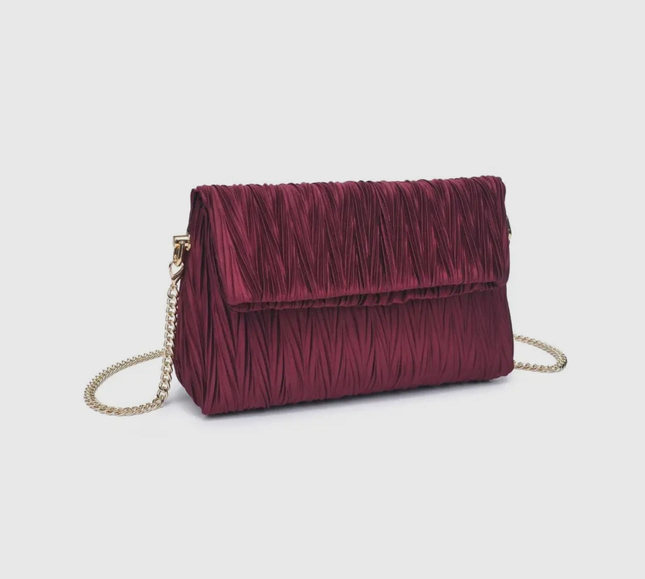 Annette Burgundy Clutch