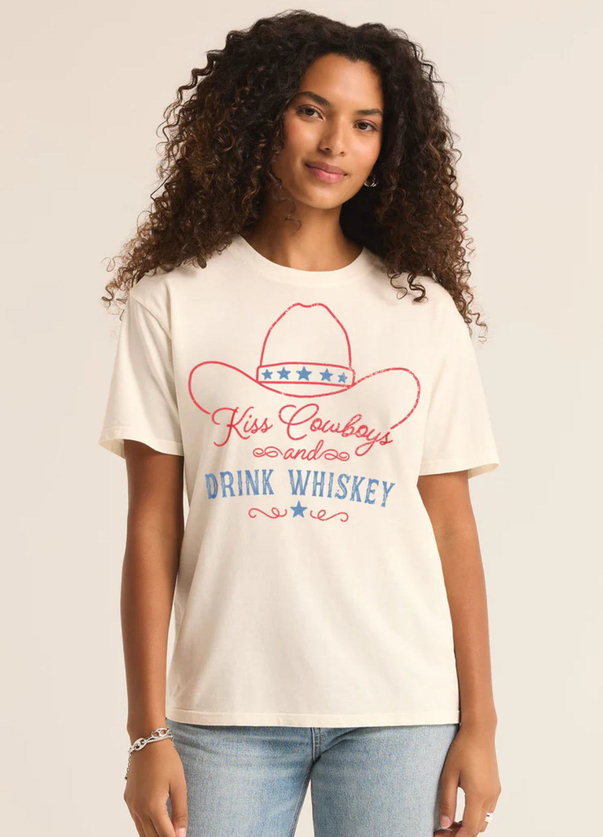 Kiss Cowboys Boyfriend Tee