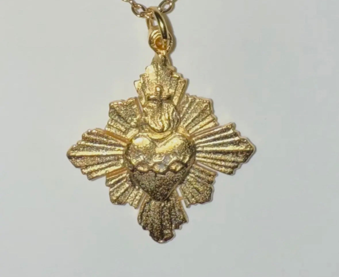 Flaming Heart Necklace