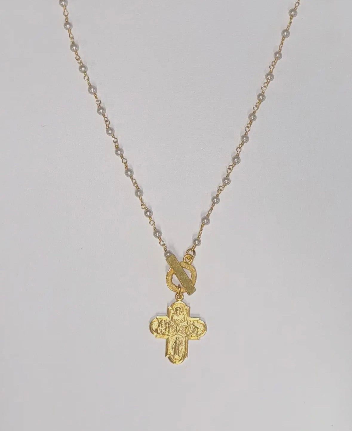 4-way Pearl Toggle Necklace