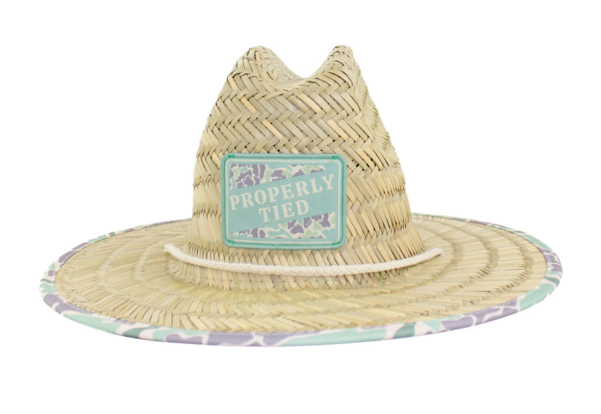 Boys Cabo Staw Hat Sage Camo