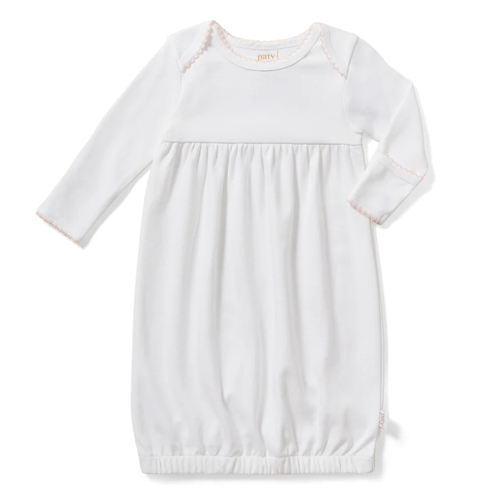 Paty Organic Cotton Overlap Shoulder Baby Gown