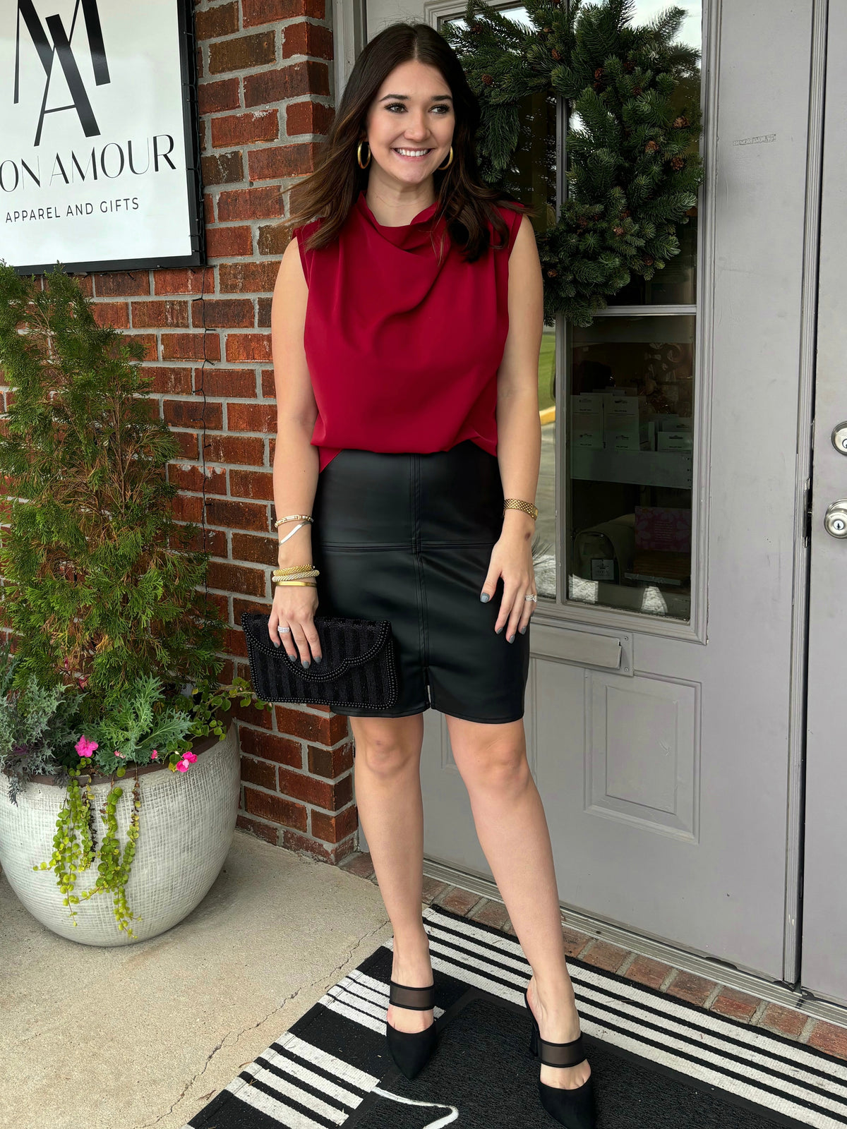 Vegan Viola Leather Skirt