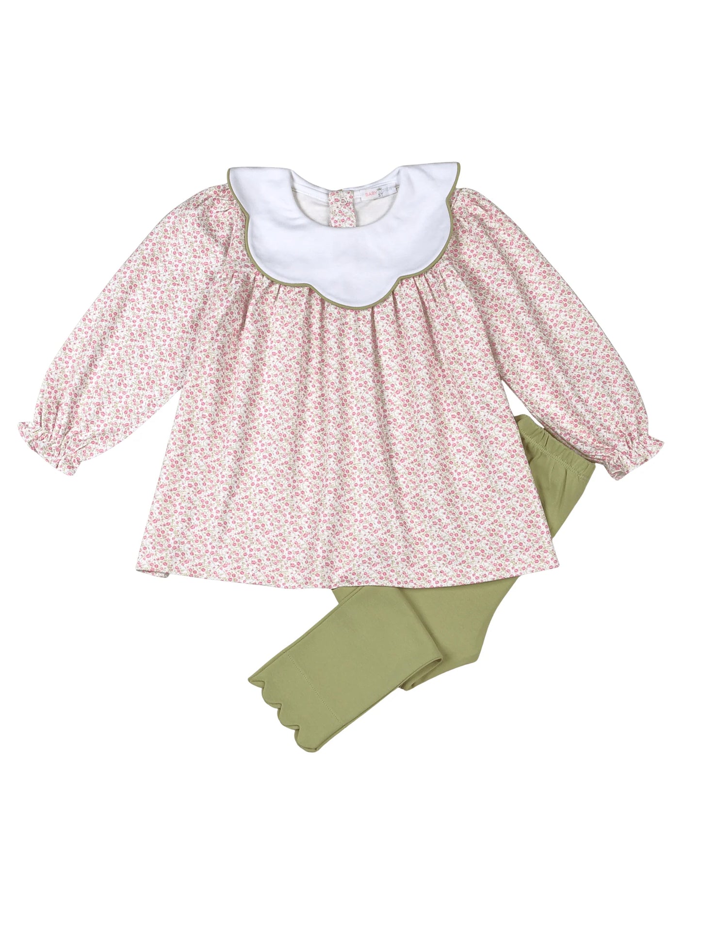 Melody Pima Scallop Collar Set